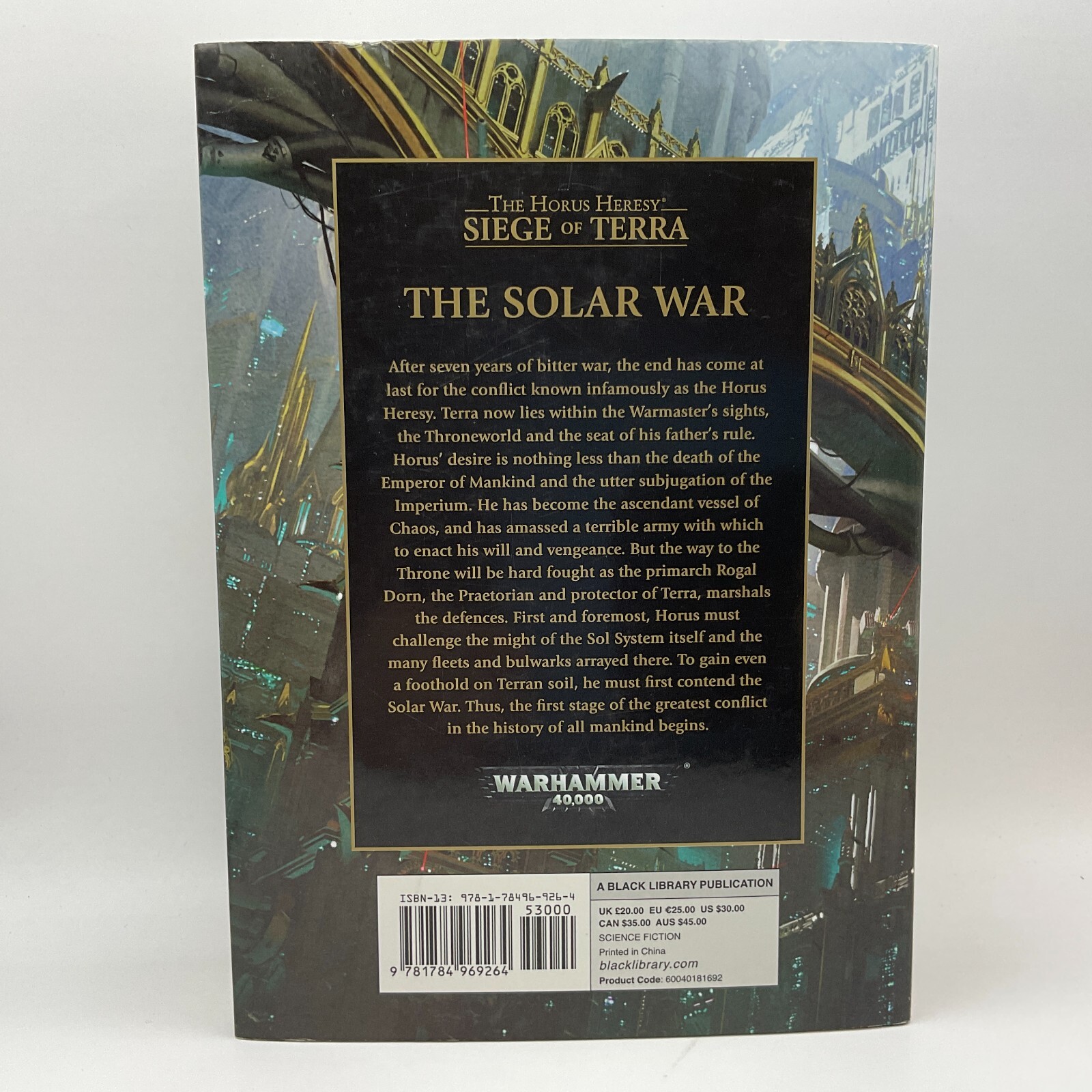 The Solar War Horus Heresy Siege of Terra 1st Edition John French Hardcover