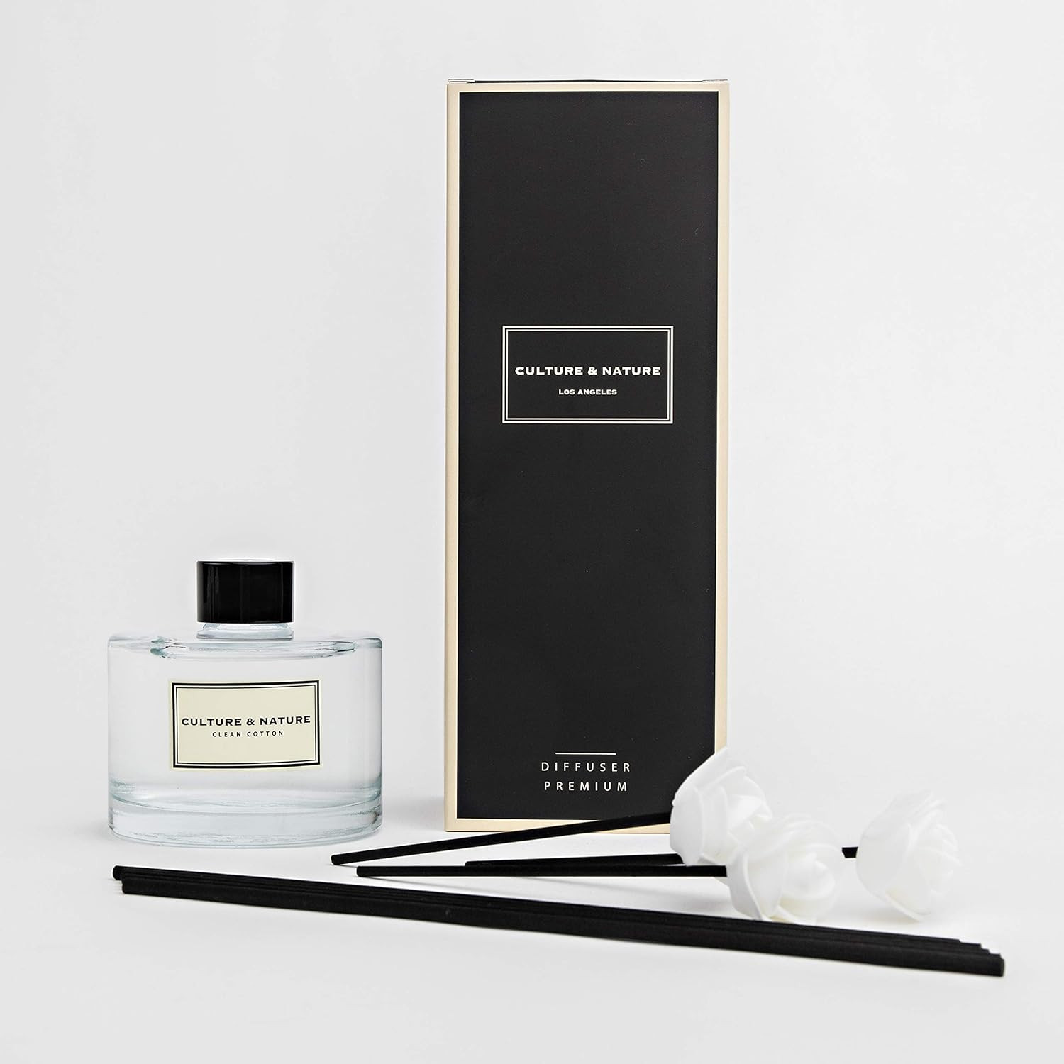 Reed Diffuser Set 6.7oz Clean Cotton Scented with Sticks Home Fragrance