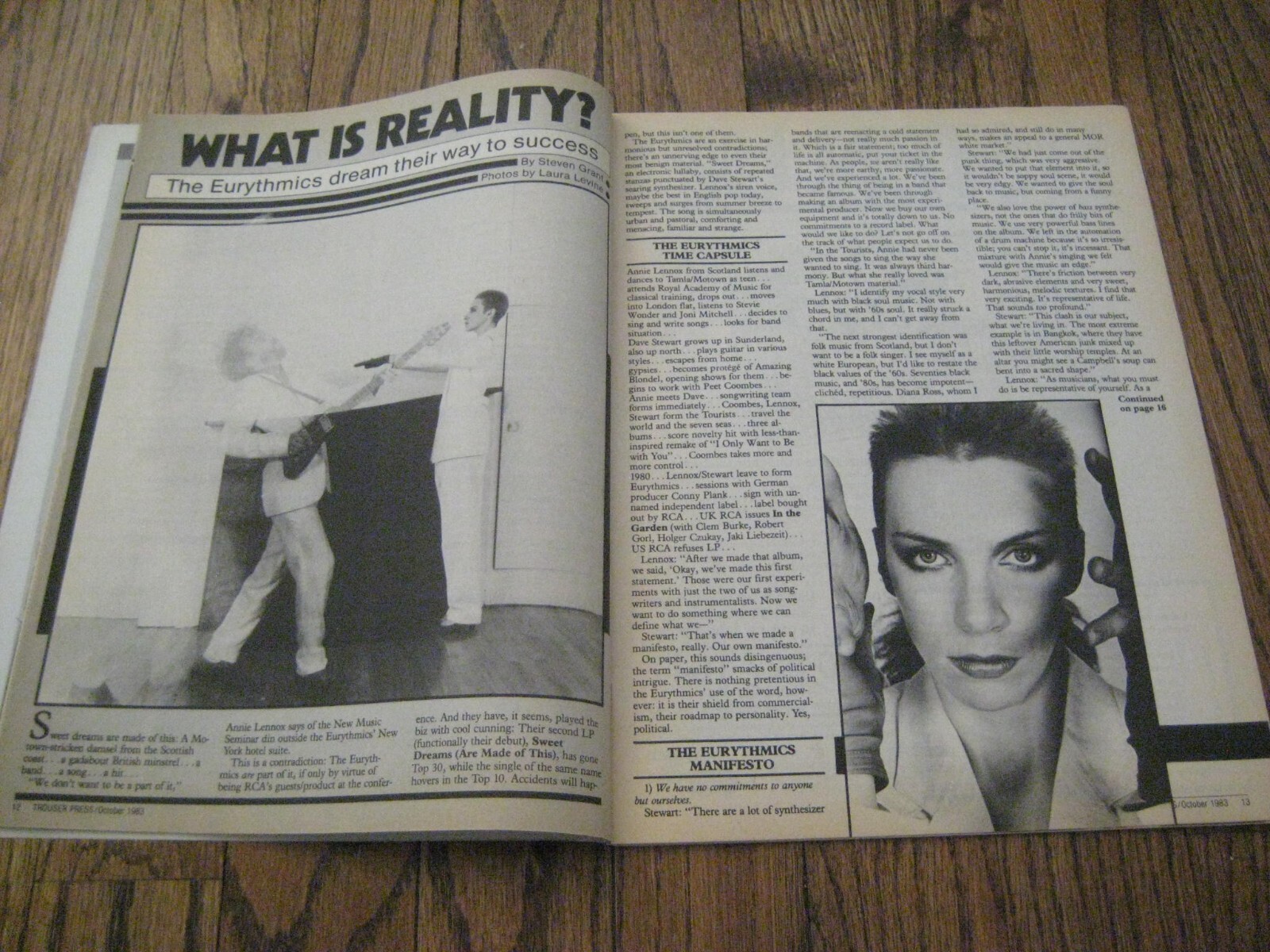 Trouser Press Magazine Oct 83 Duran Duran Thomas Dolby Eurythmics