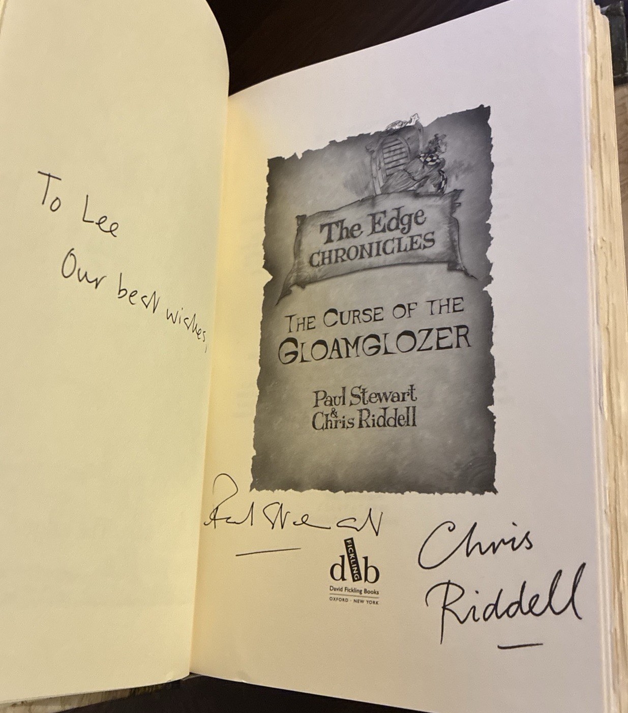 Chris Riddell SIGNED ORIGINAL SKETCH DRAWING The Edge Chronicles Freeglader OOAK