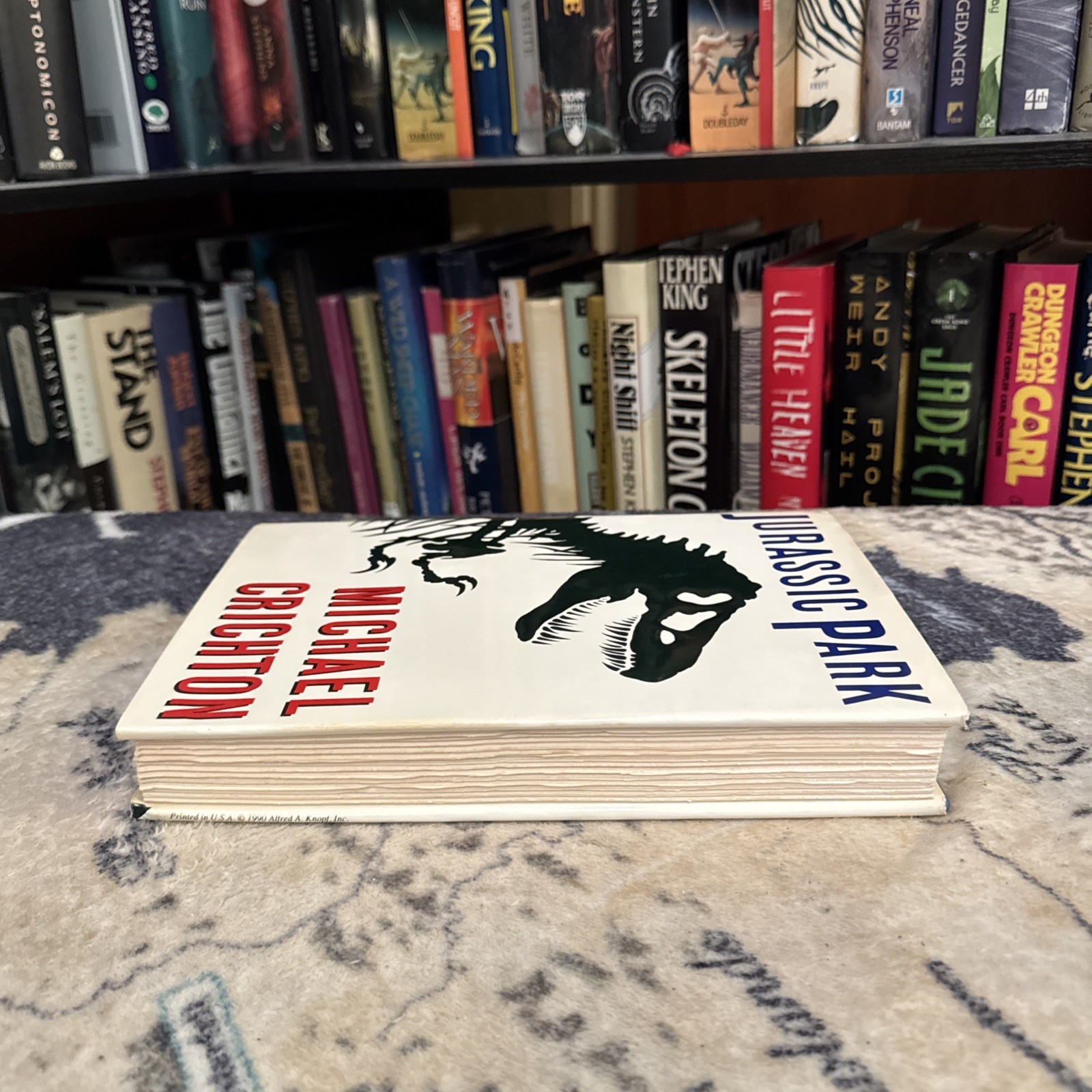 Jurassic Park – Michael Crichton (1990, Hardcover) First Edition/8th Print, G