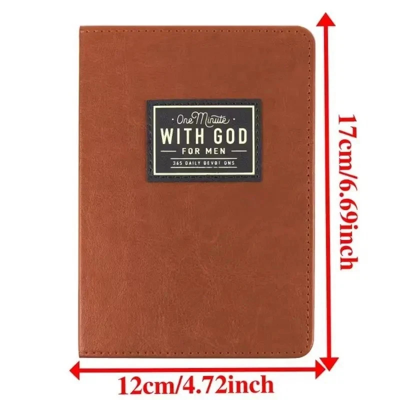 One Minute with God for Men – 365 Devotions (Brown Faux Leather) Fast ship