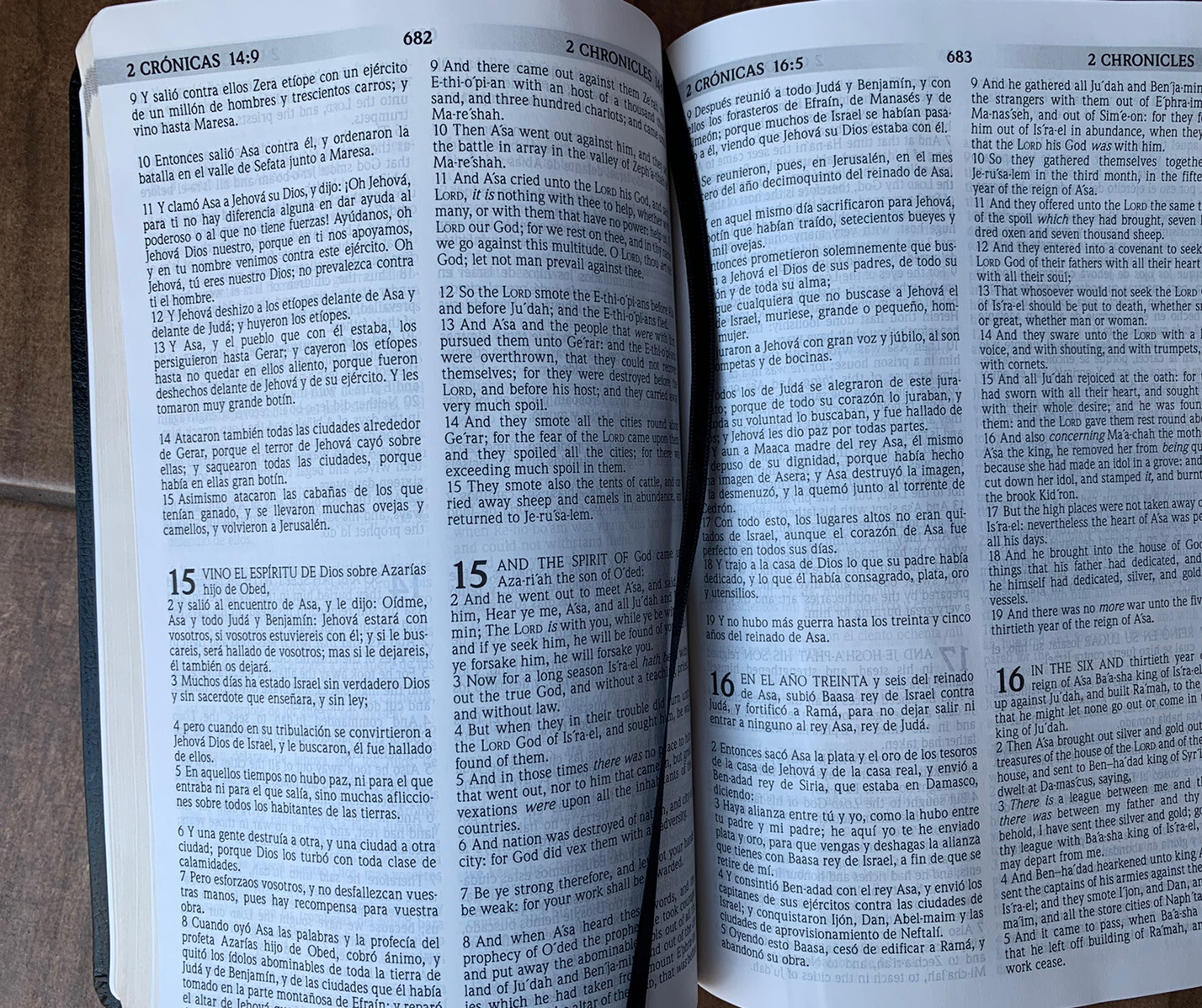 BIBLIA BILINGUE REINA VALERA1960/KJV Bilingual Bible PIEL FABRICADA 10 PUNTOS