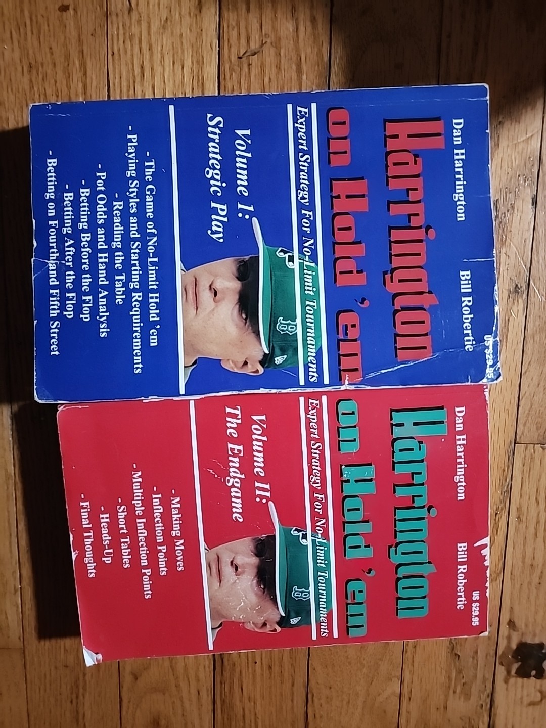 Dan Harrington On Hold Em Poker Volume 1 & 2 Paperback The End Game VG