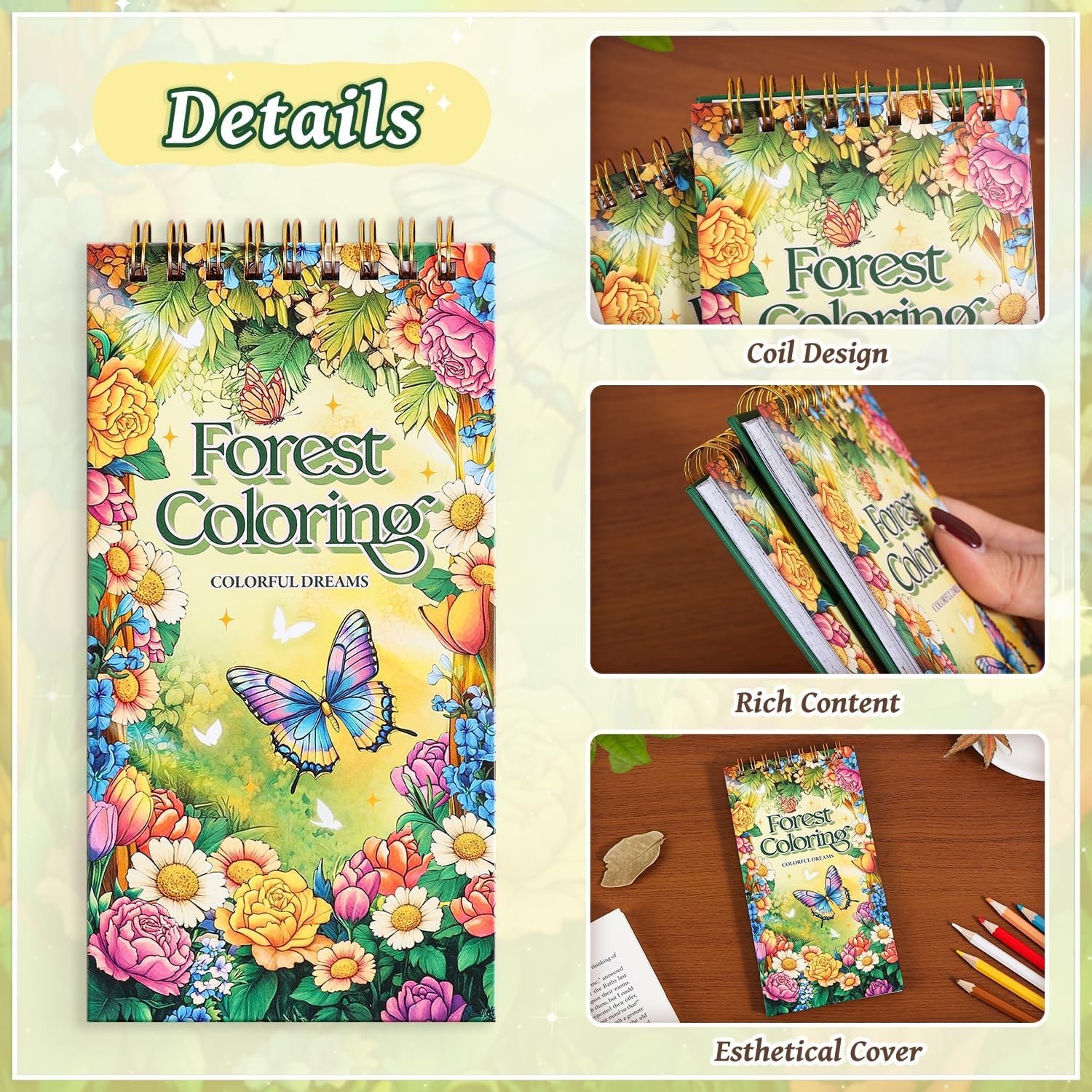 Forest Dreams Adult Coloring Book – 35 Pages for Relaxation & Stress Relief