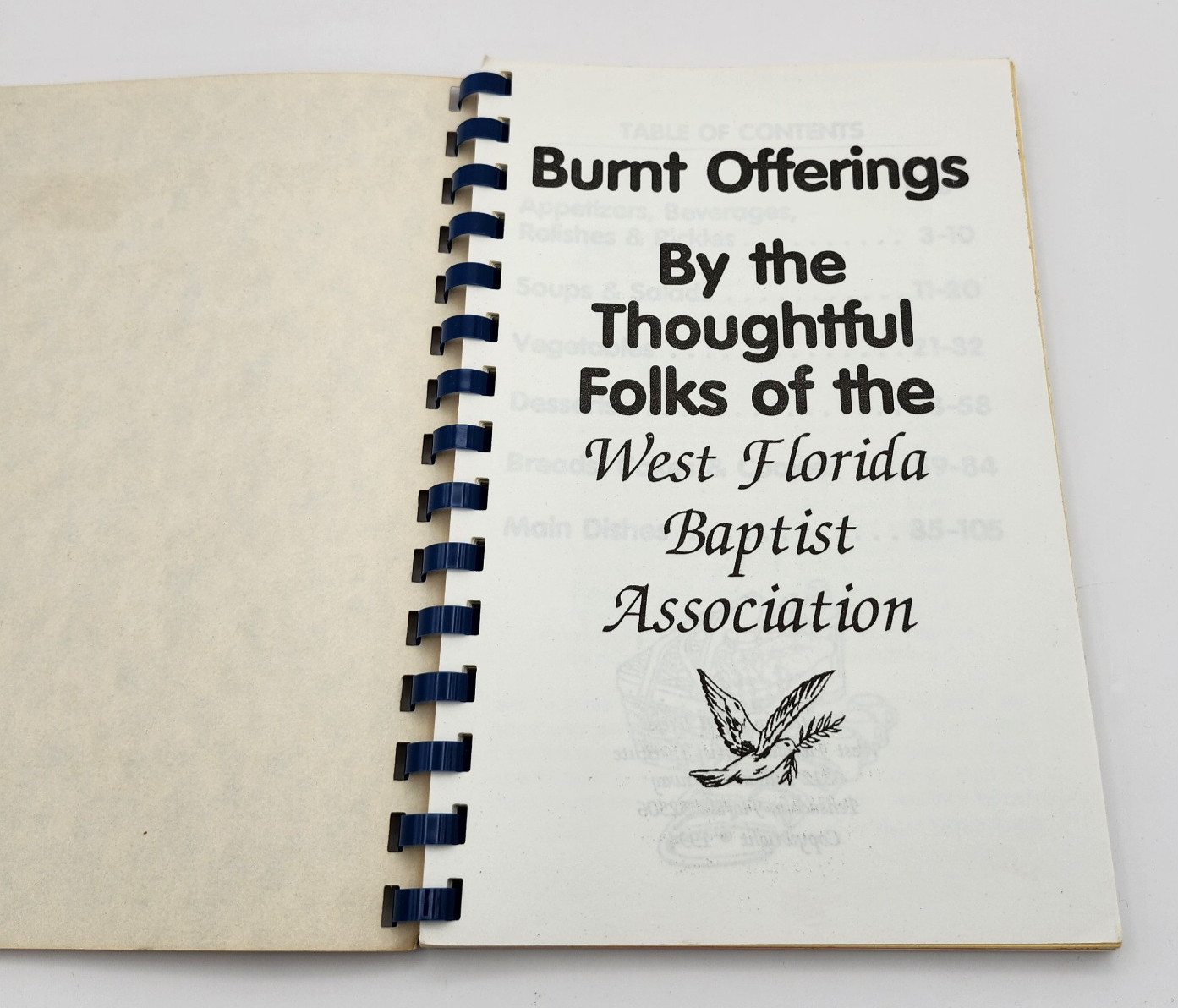 Burnt Offerings West Florida Baptist Association Cookbook Recipes 1994