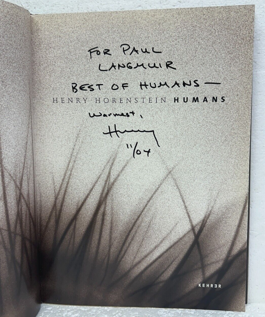 Humans by Henry Horenstein 2004 HB/DJ *Signed First Edition by Henry*