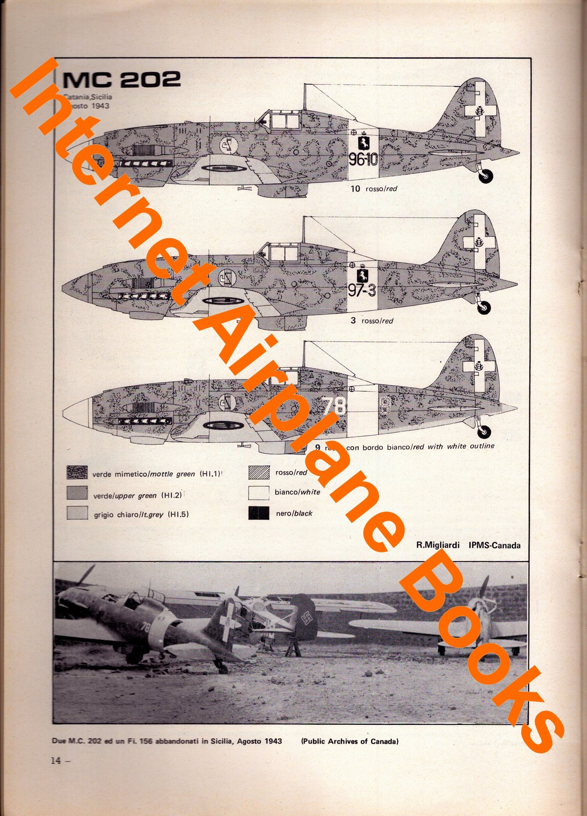 IPMS ITALY V4 N4 FIAT G.55 RSI SB2C-5 MMI REGIA AERONAUTICA MC.200 CR.42 Bf109G