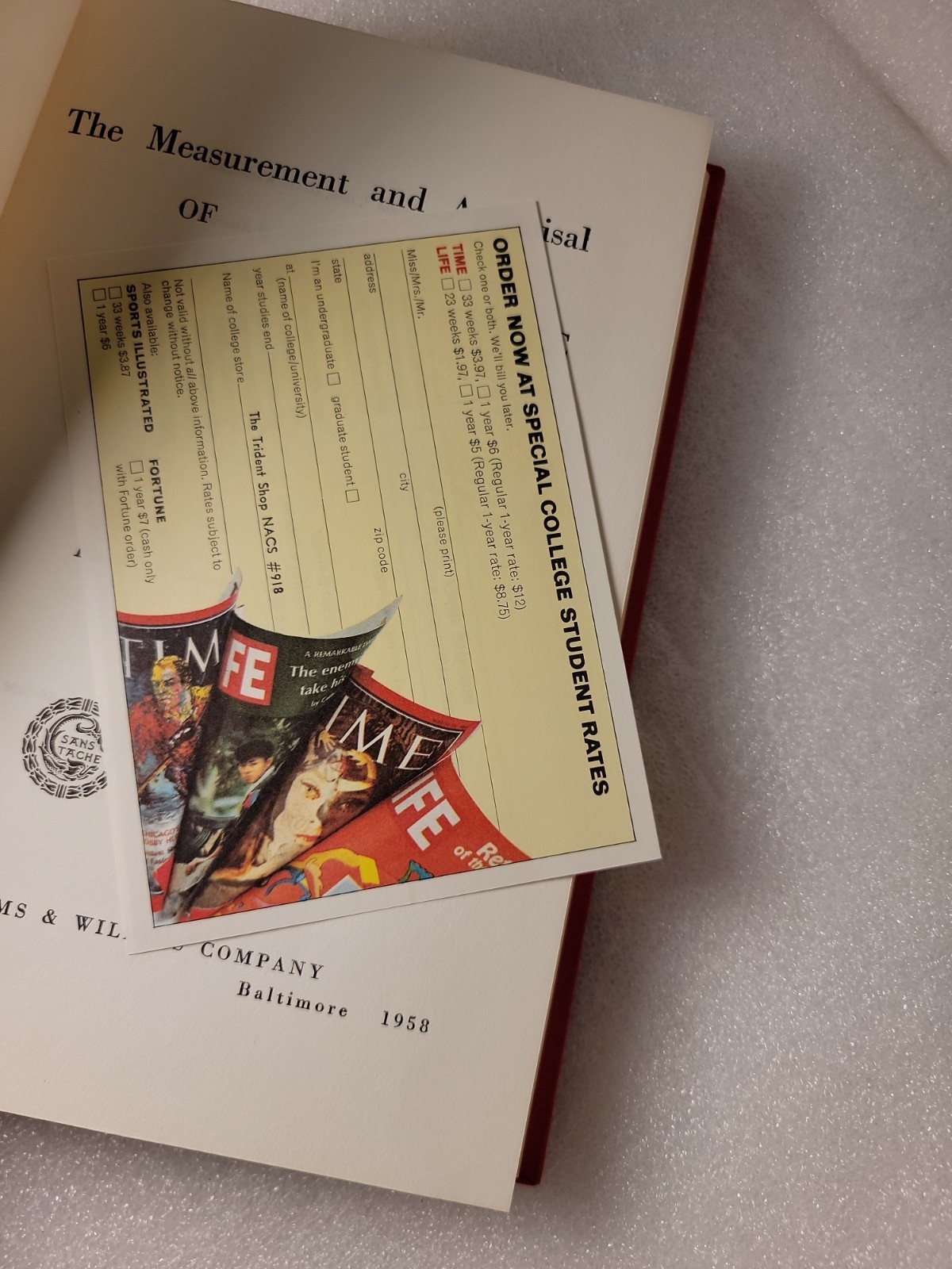 The Measurement and Appraisal of Adult Intelligence by David Wechsler hb 1958