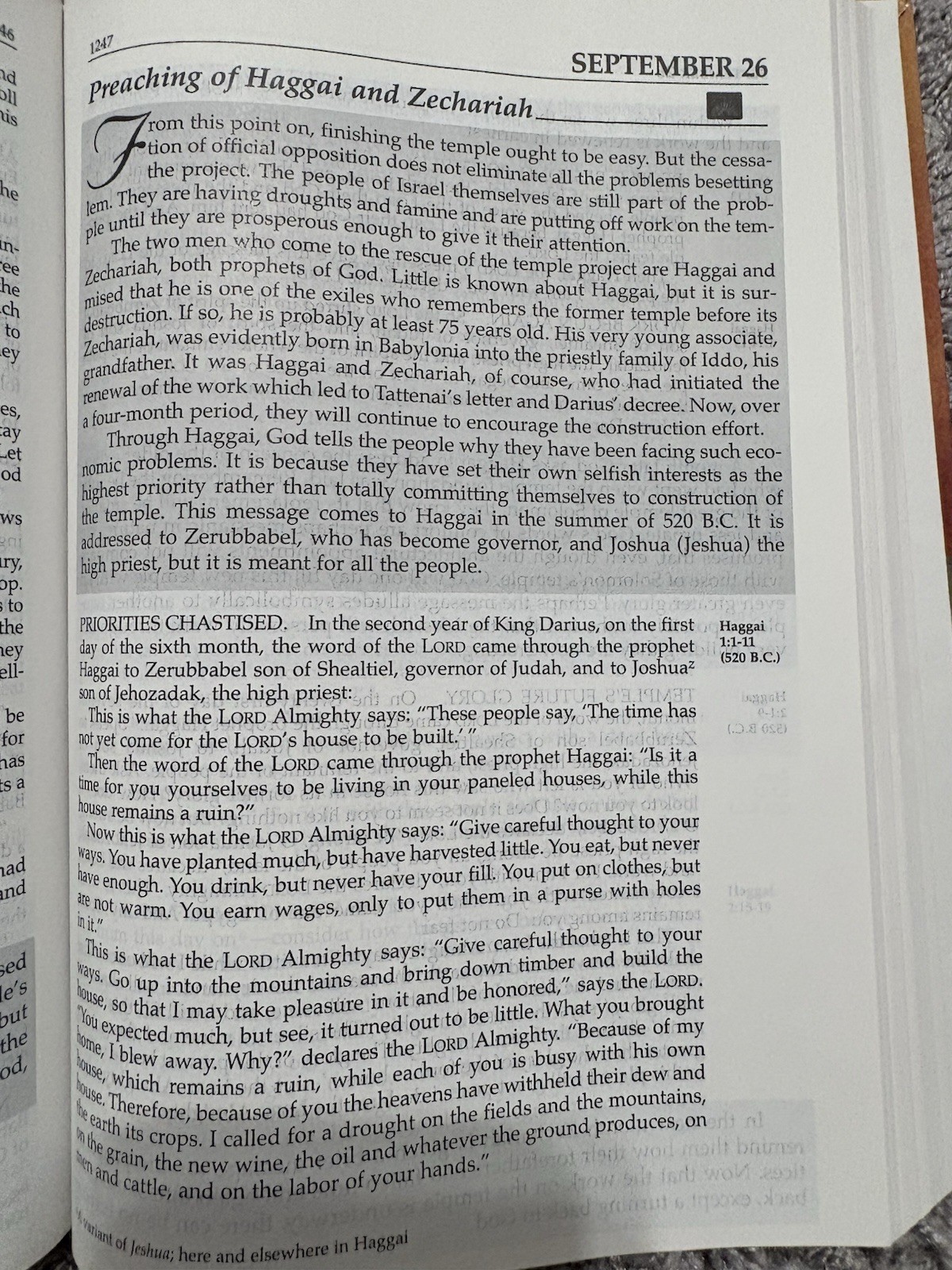 F. Lagard Smith The Daily Bible NIV In Chronological Order Hardcover