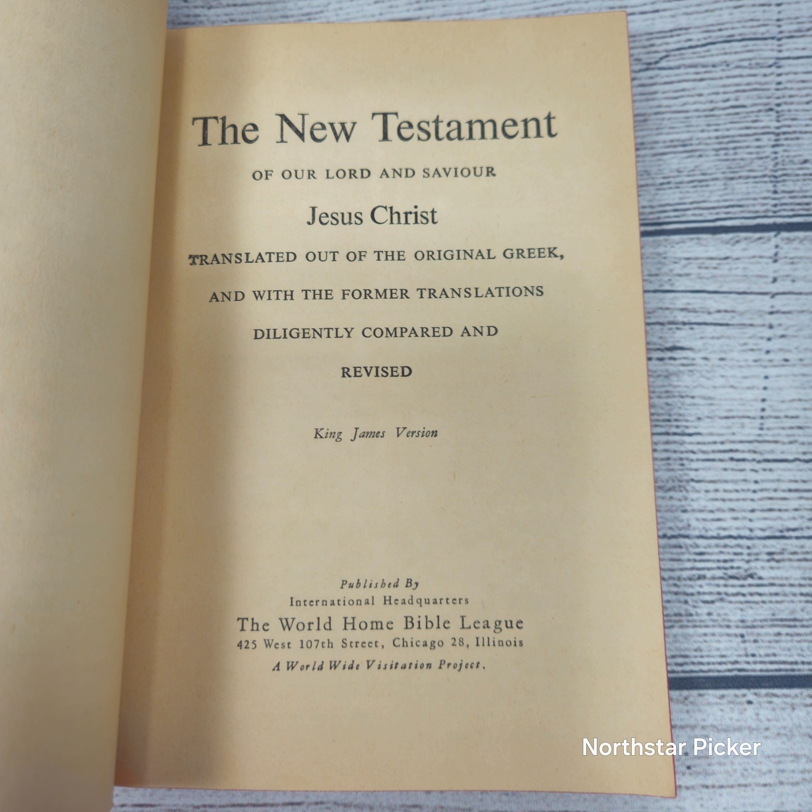 The New Testament – Revised – King James Version – The World Home Bible League