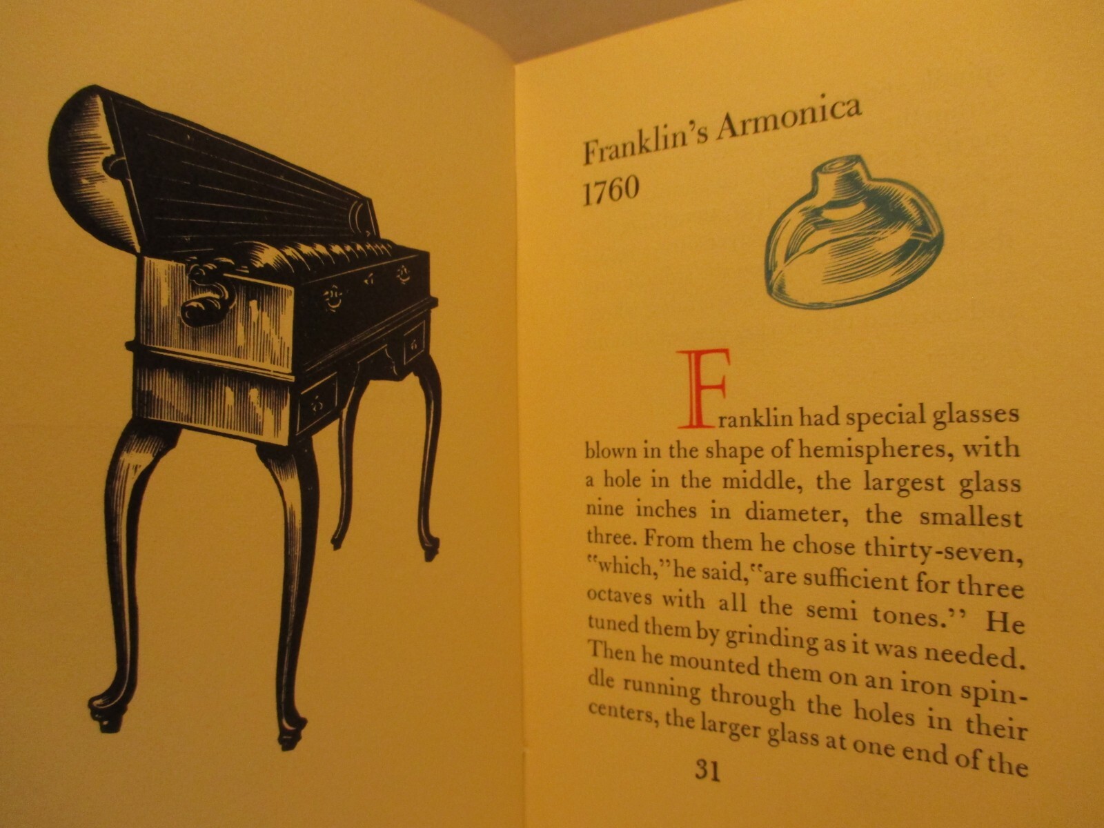 fine press book B FRANKLIN INVENTOR by A R TOMMY TOMMASINI # 27 / 1974 #487/700