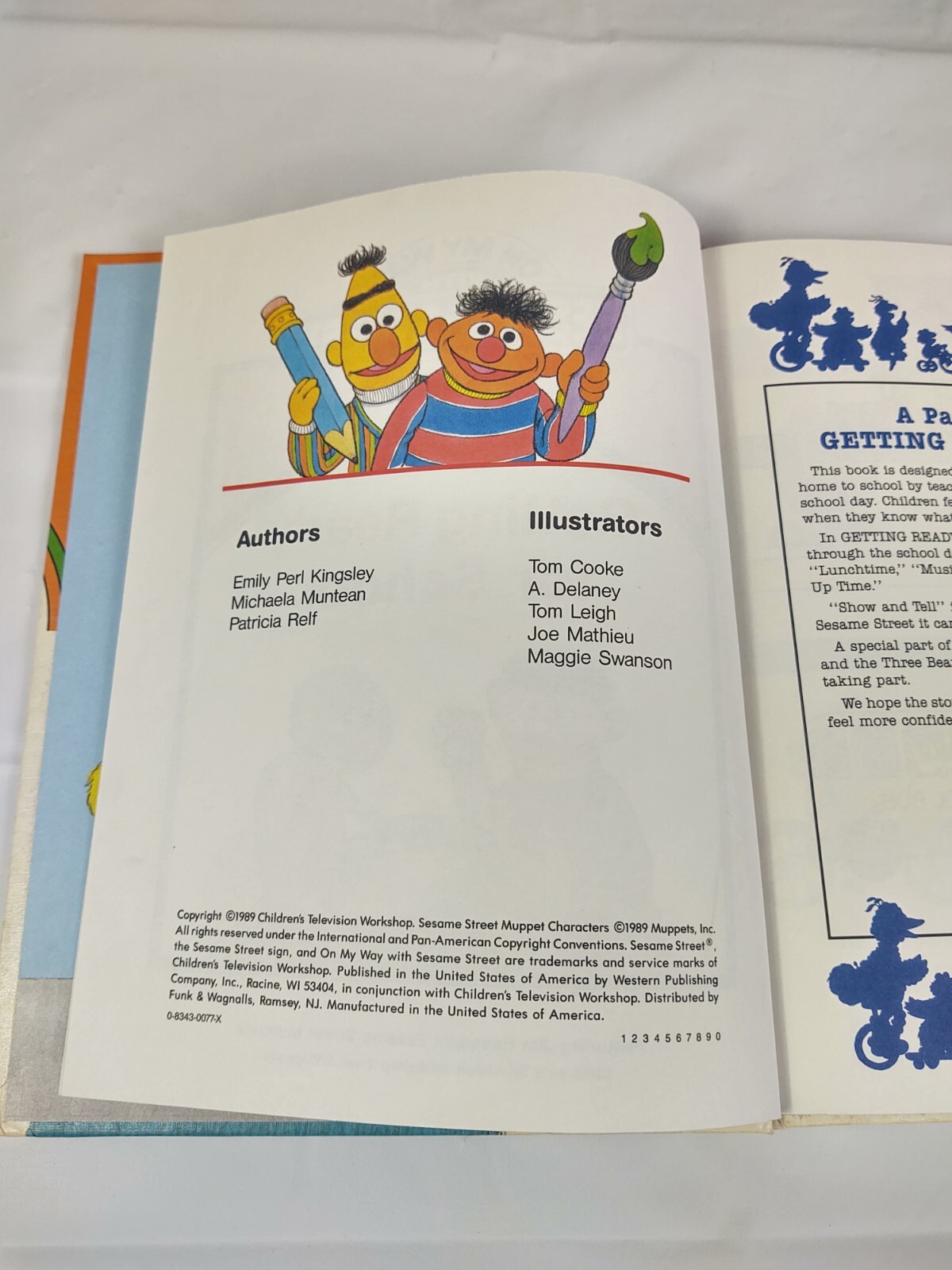 Vtg 89 On My Way With Sesame Street Volume 3 Getting Ready For School Book CTW