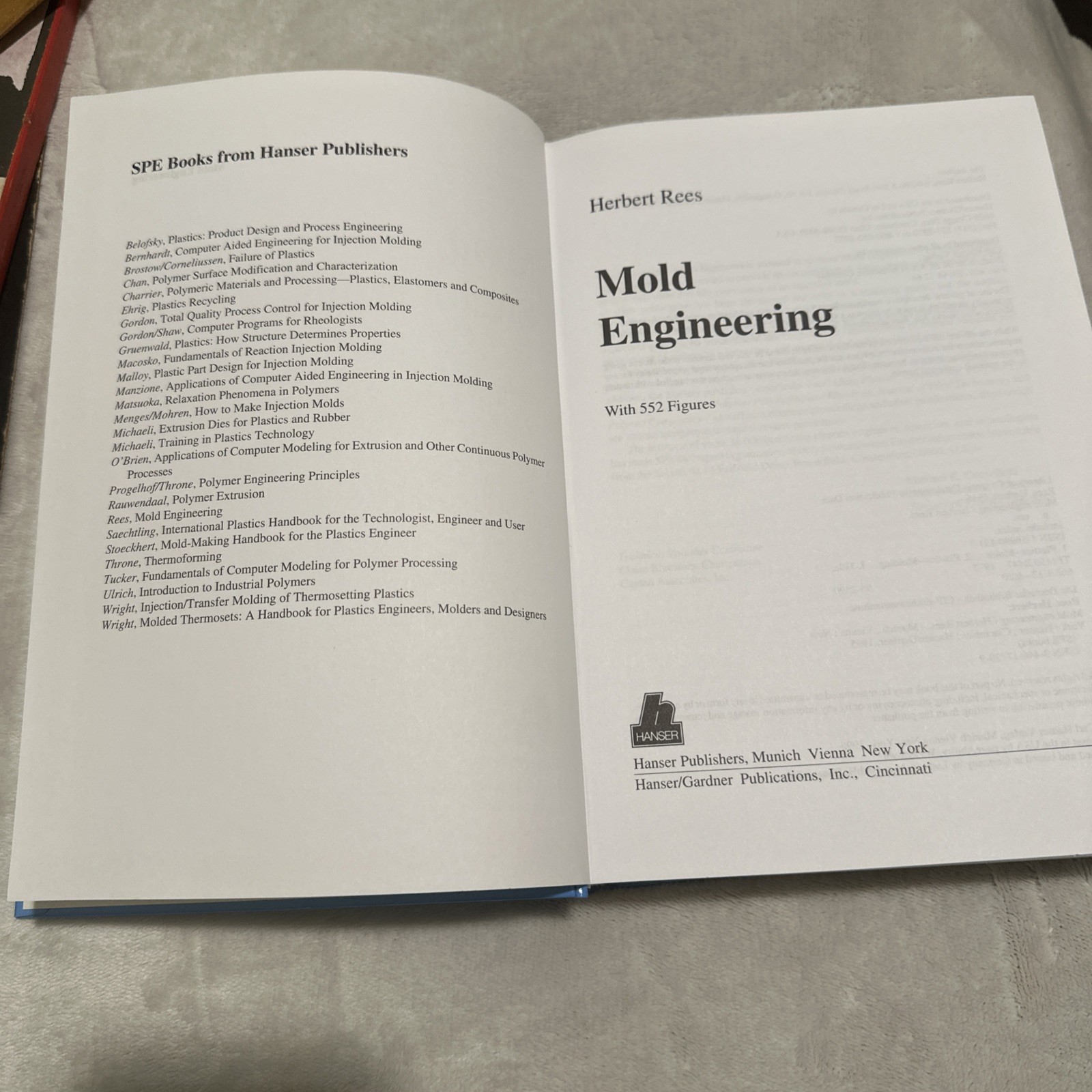 Mold Engineering by Herbert Rees (1995, Hardcover) Hanser Publisher