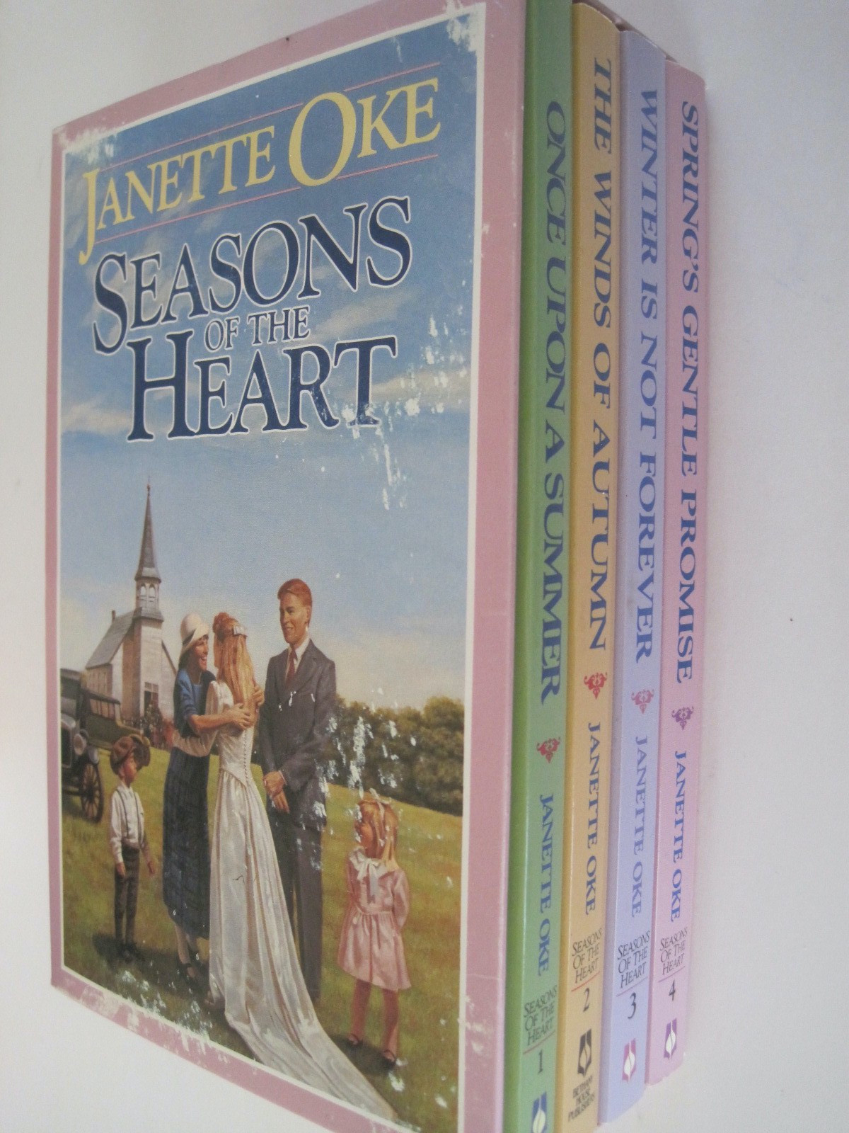 Janette Oke Seasons Of the Heart Set 5 Books In Box GUC
