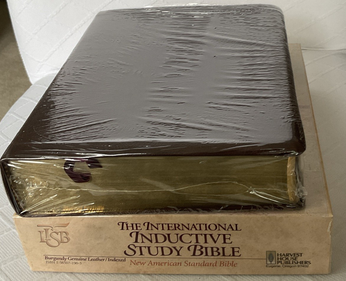 The International Inductive Study Bible NASB Burgundy Genuine Leather Brand New