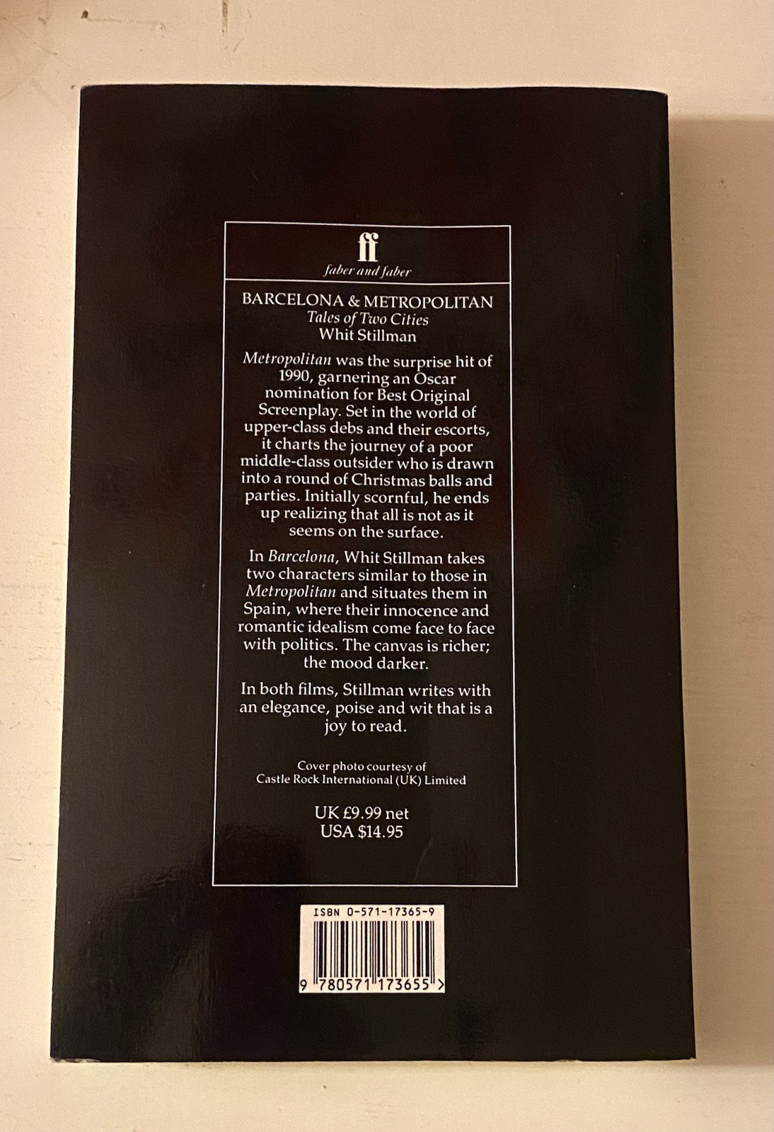 Whit Stillman – Barcelona and Metropolitan (paperback) 2 Screenplays RARE HTF