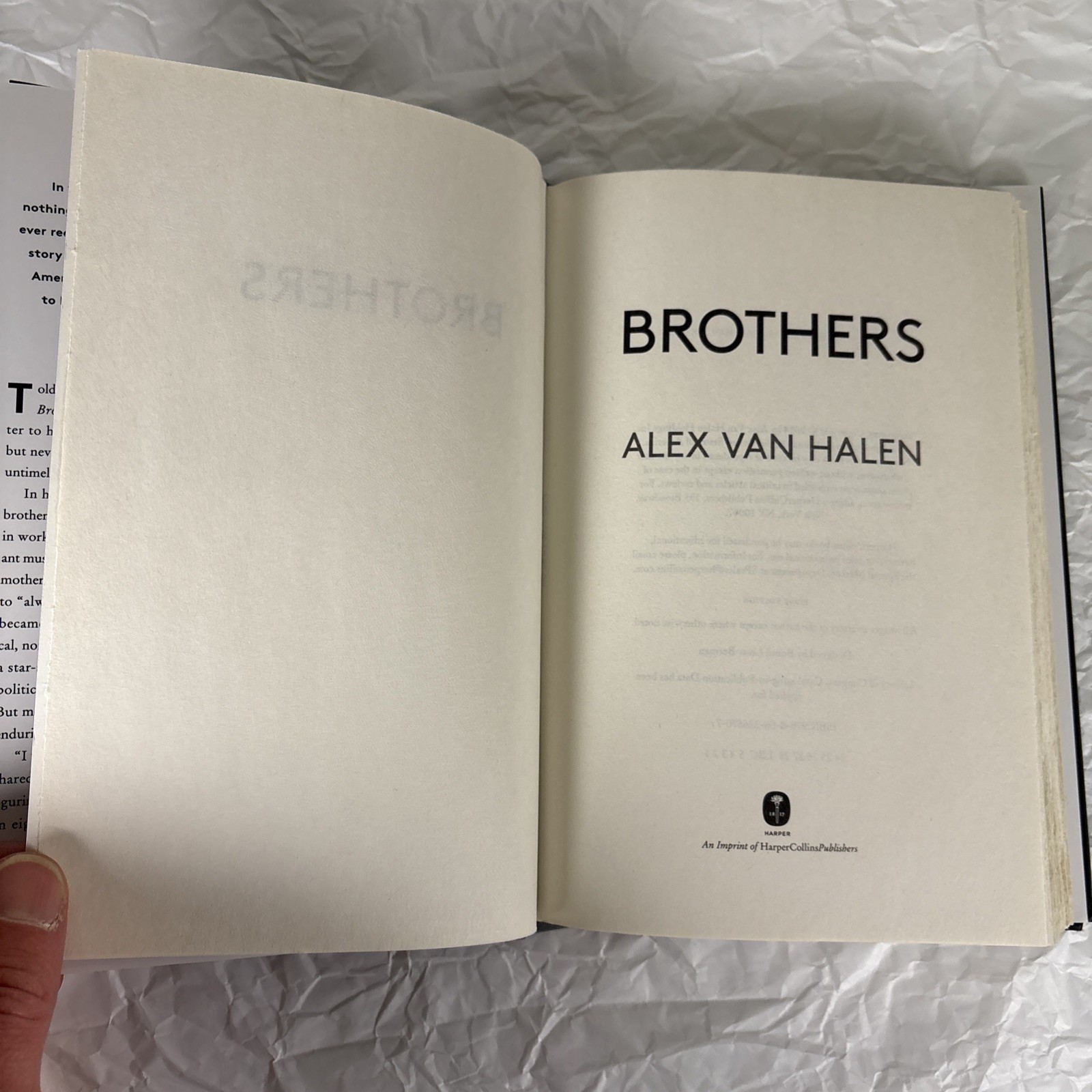 Brothers – Alex Van Halen – 2024 – Hardcover