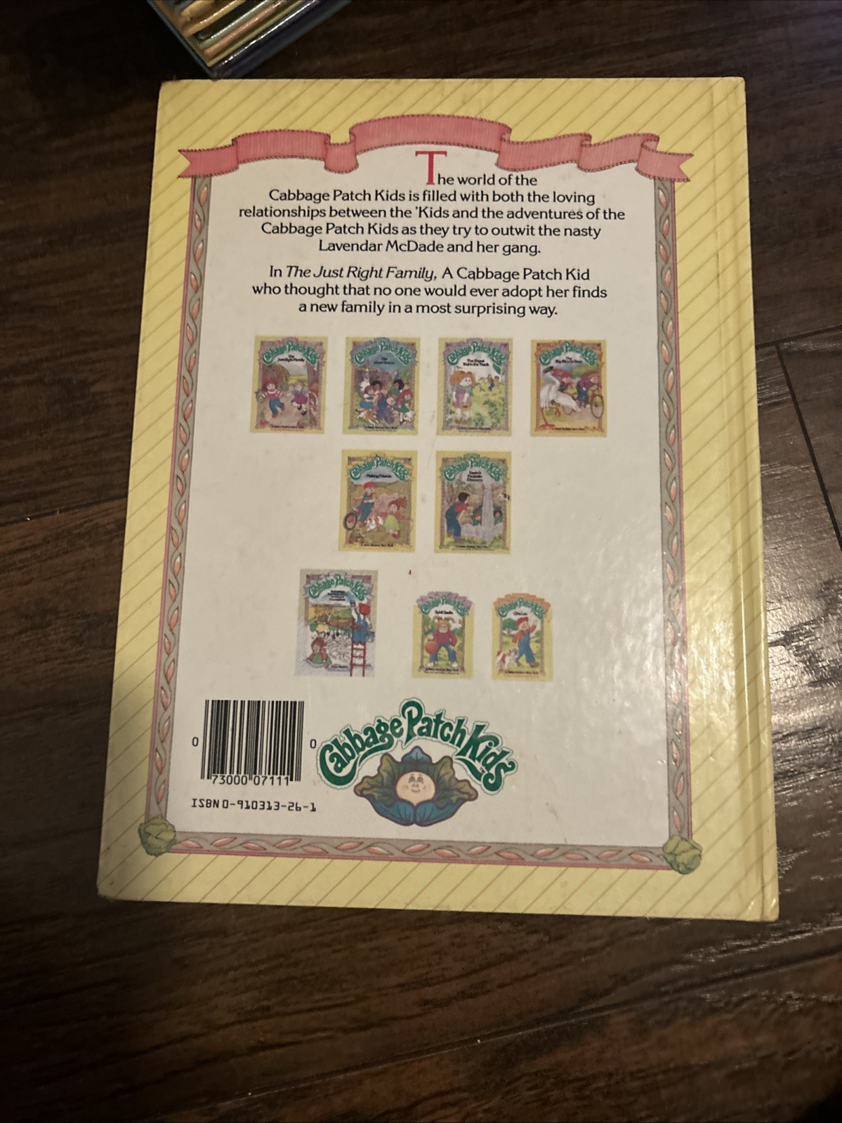 Cabbage Patch Kids The Just Right Family Larry Callen Parker Brothers HC 1984