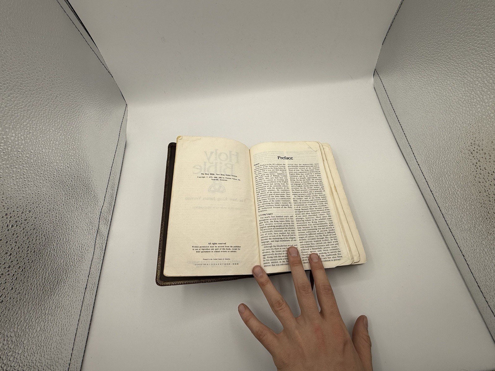 Nelson 407BR NKJV Holy Bible Genuine Leather OPAQUE PAPER – SEE DESC