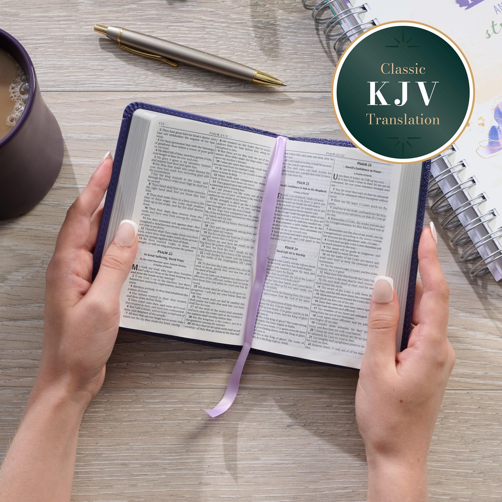 KJV Bible Print Red Letter Pocket Size Black Leathersoft