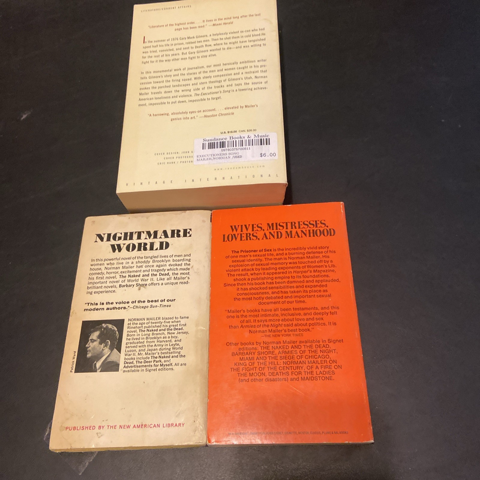 Norman Mailer Lot of 5 HCs & Paperbacks Good- Good+ Condition