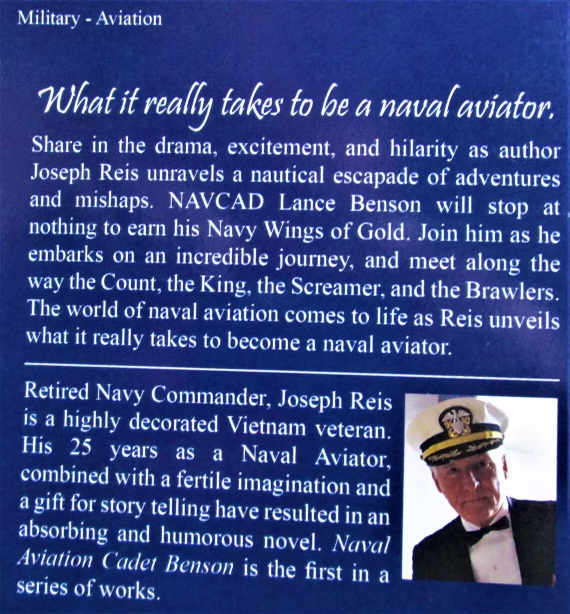 Naval Aviation Cadet Benson By Joseph J Reis Jr, Paperback 2008, NEW, 270 pages