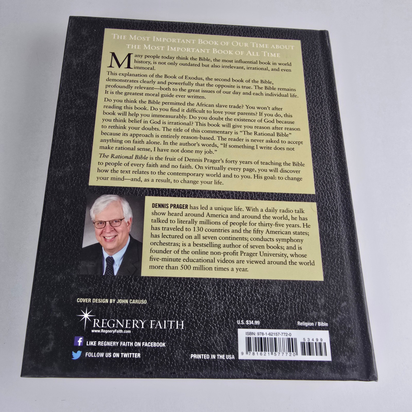 The Rational Bible Dennis Prager Genesis & Exodus 2 Book Lot Hardcover Religion