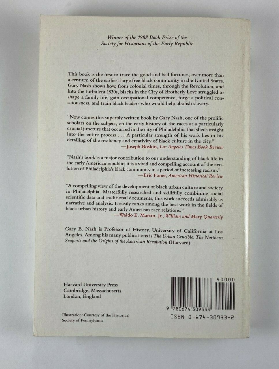 Forging Freedom: The Formation of Philadelphia’s Black Community by Gary B. Nash