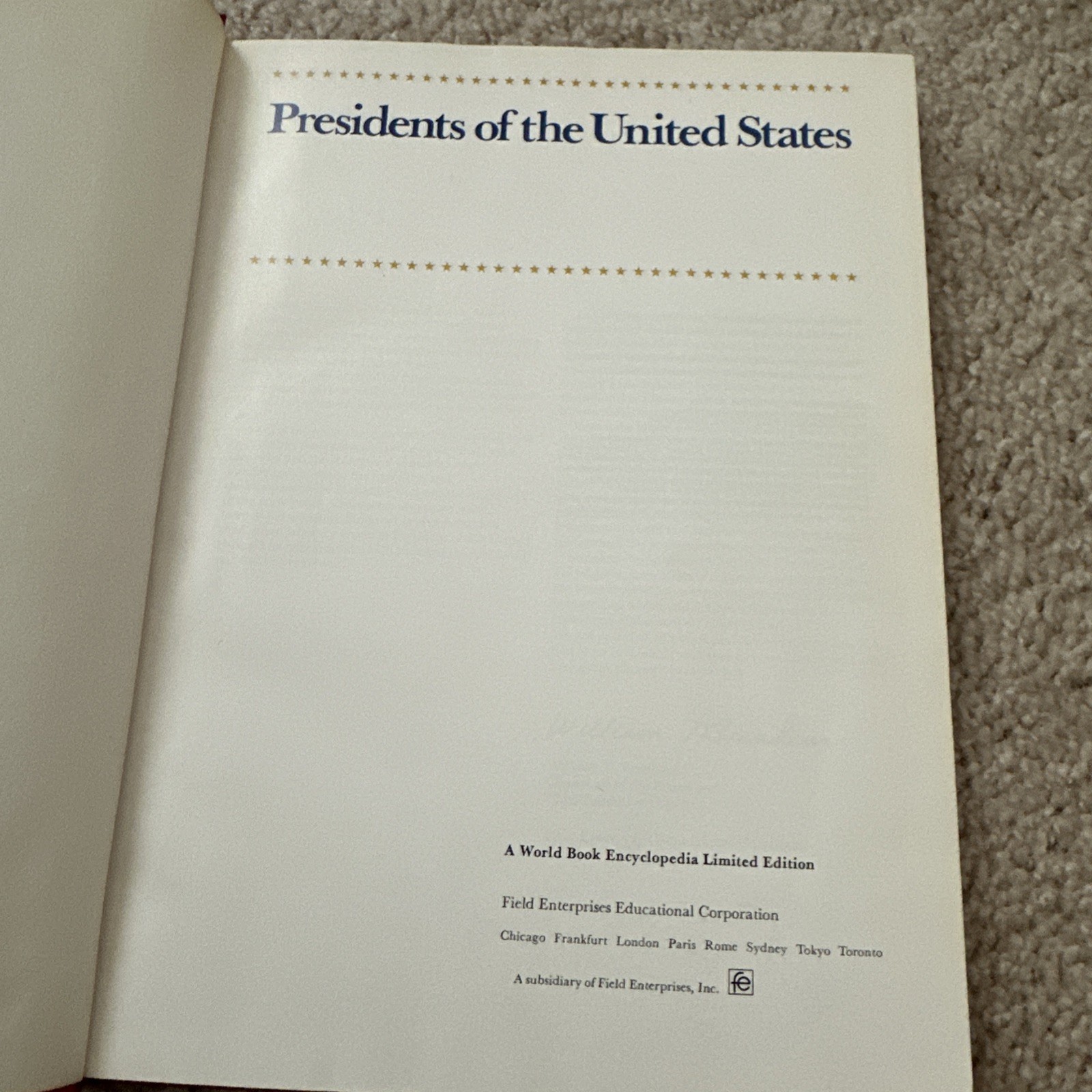 Vtg Presidents Of The United States 1976 World Book Encyclopedia Limited Edition
