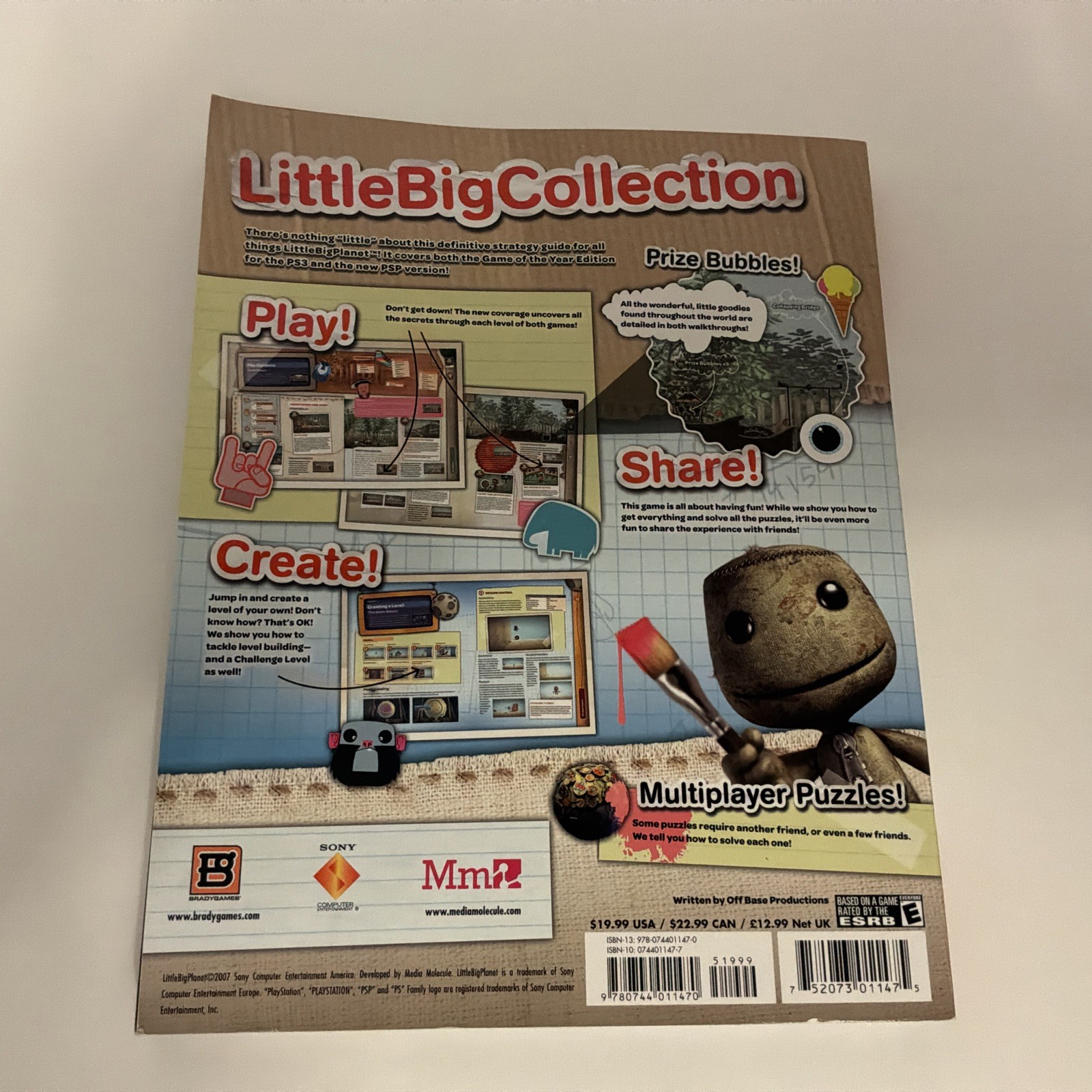 LittleBigPlanet by BradyGames Staff and Sony Staff (2009, Trade Paperback)