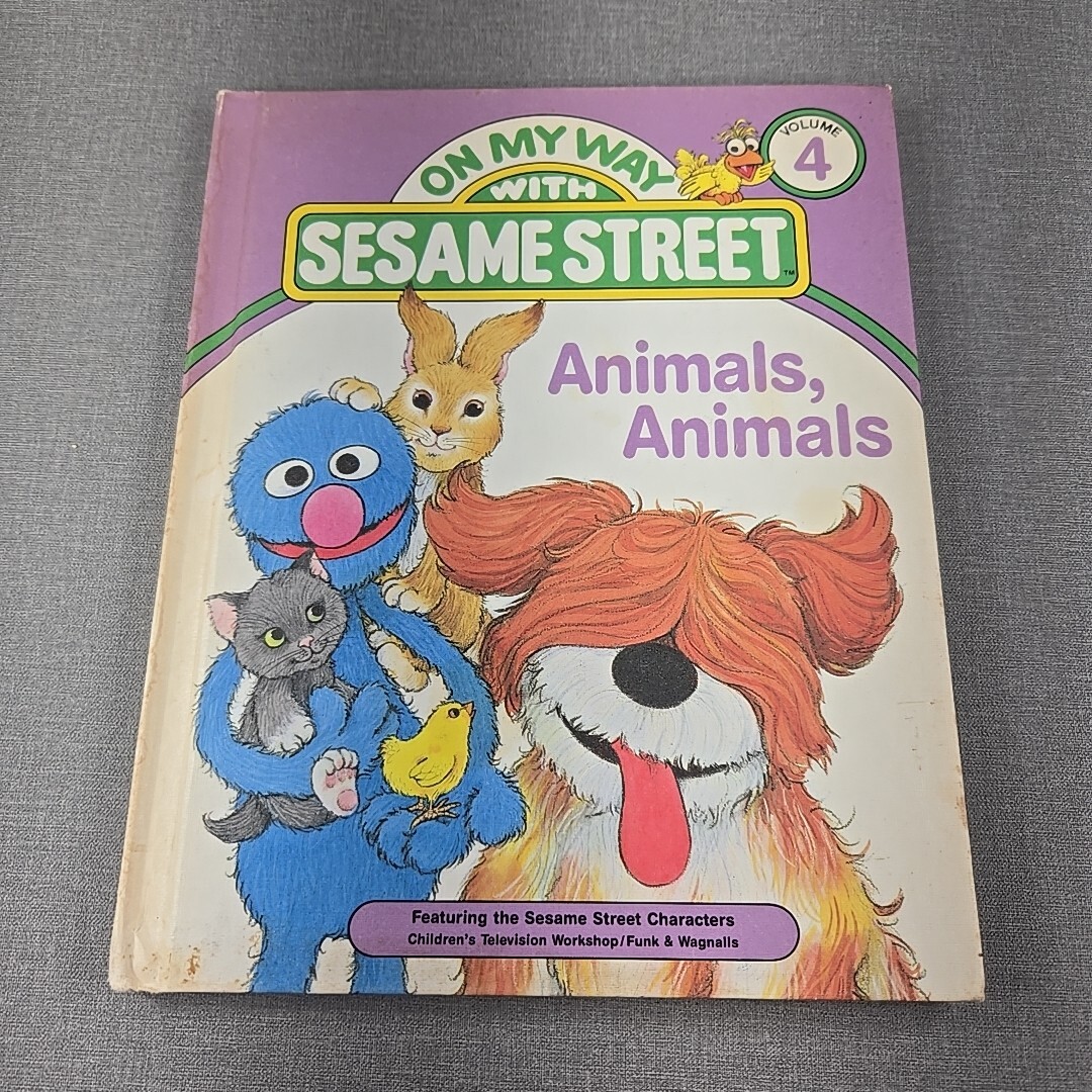 On My Way With Sesame Street Volume 4 Animals 1989 Hardcover Book