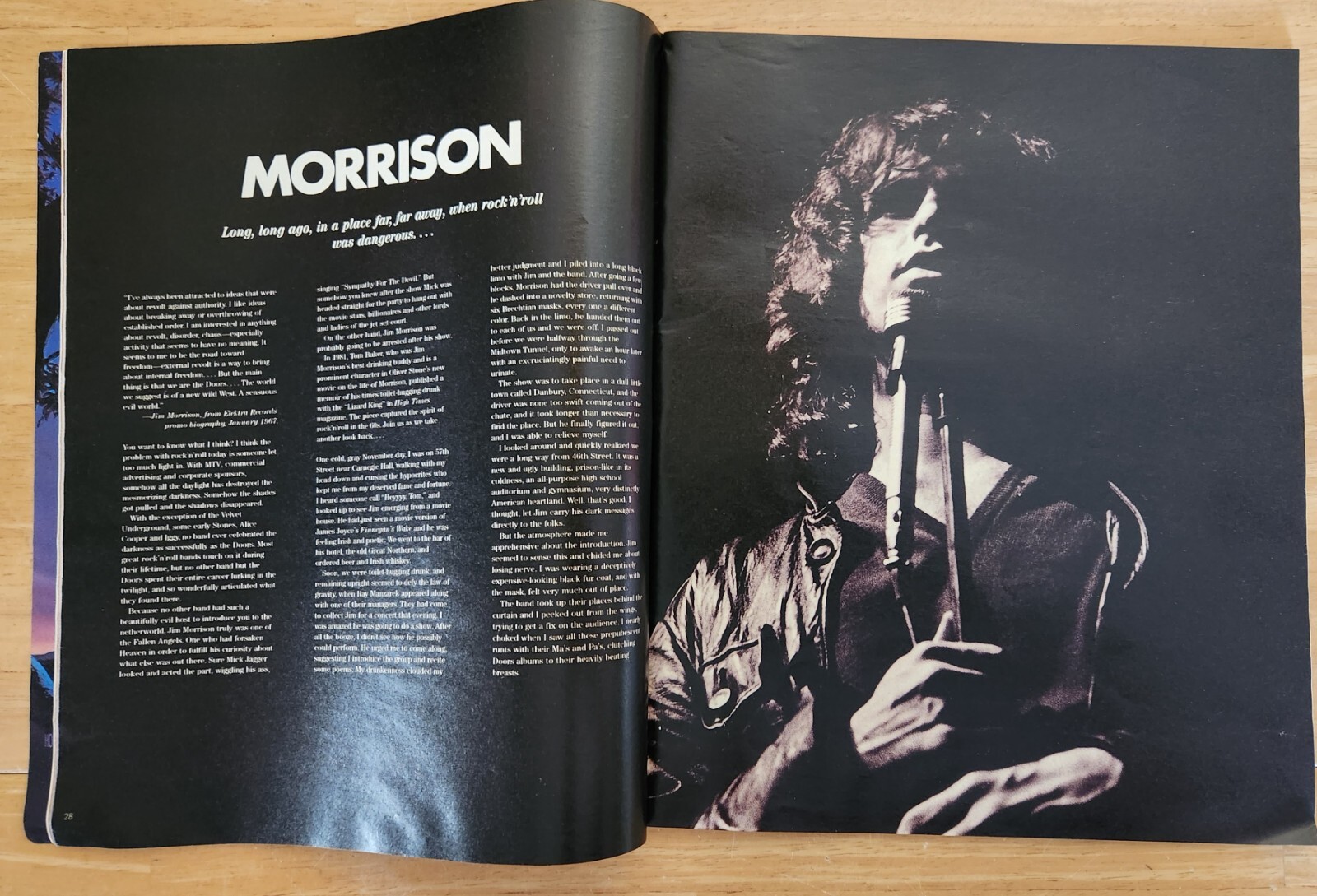Spin Magazine August 1990 Jim Morrison feature cover with article