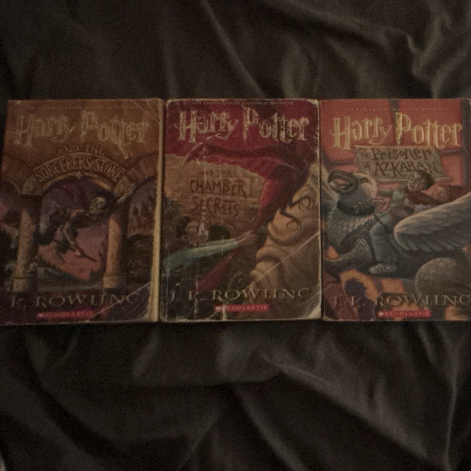 Scholastic J.K. Rowling Harry Potter 3 Paperback Lot: Stone/Chamber/Azkaban