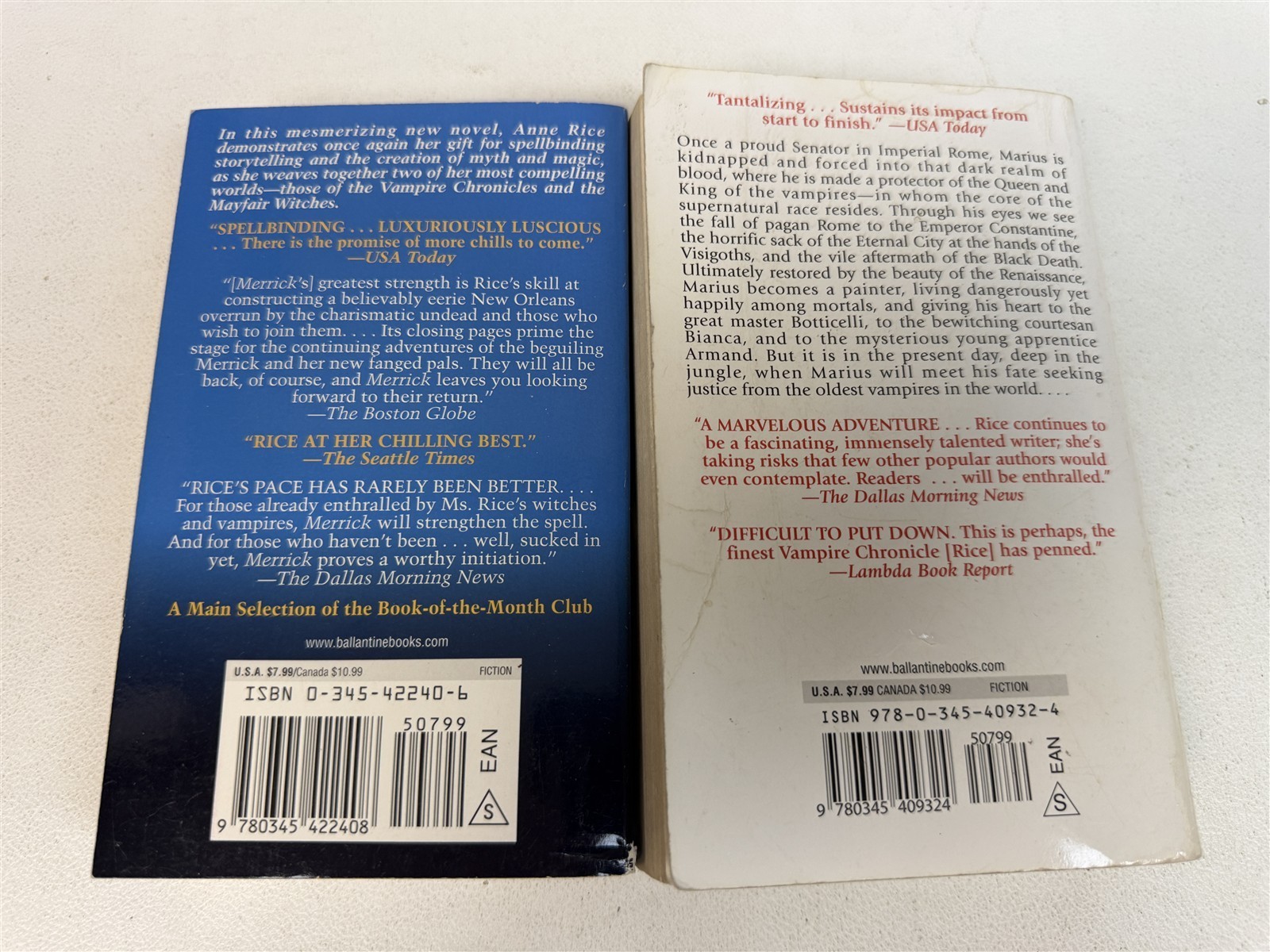 Anne Rice Lot 10 Vampire Chronicles Lestat Armand Merrick Blood Gold Canticle