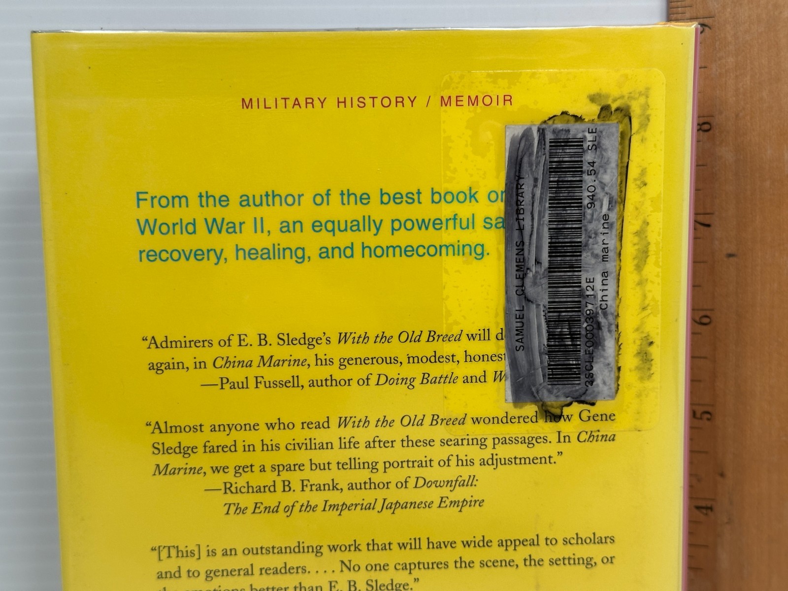 China Marine by E. B. Sledge (2002, Hardcover) Ex Library