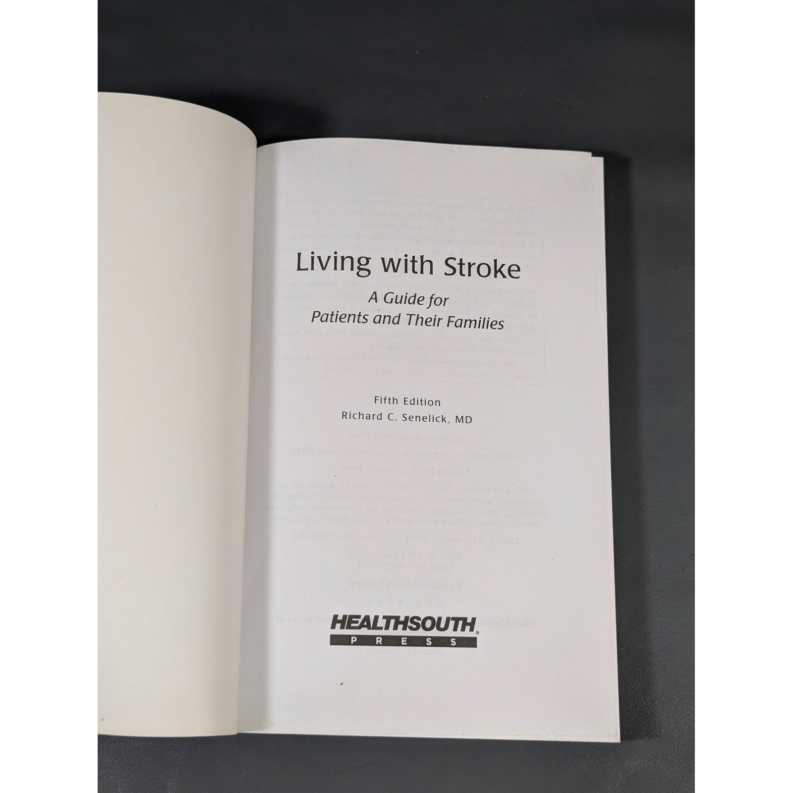Living with Stroke Guide Patients Families Richard Senelick MD 5th Ed 2016