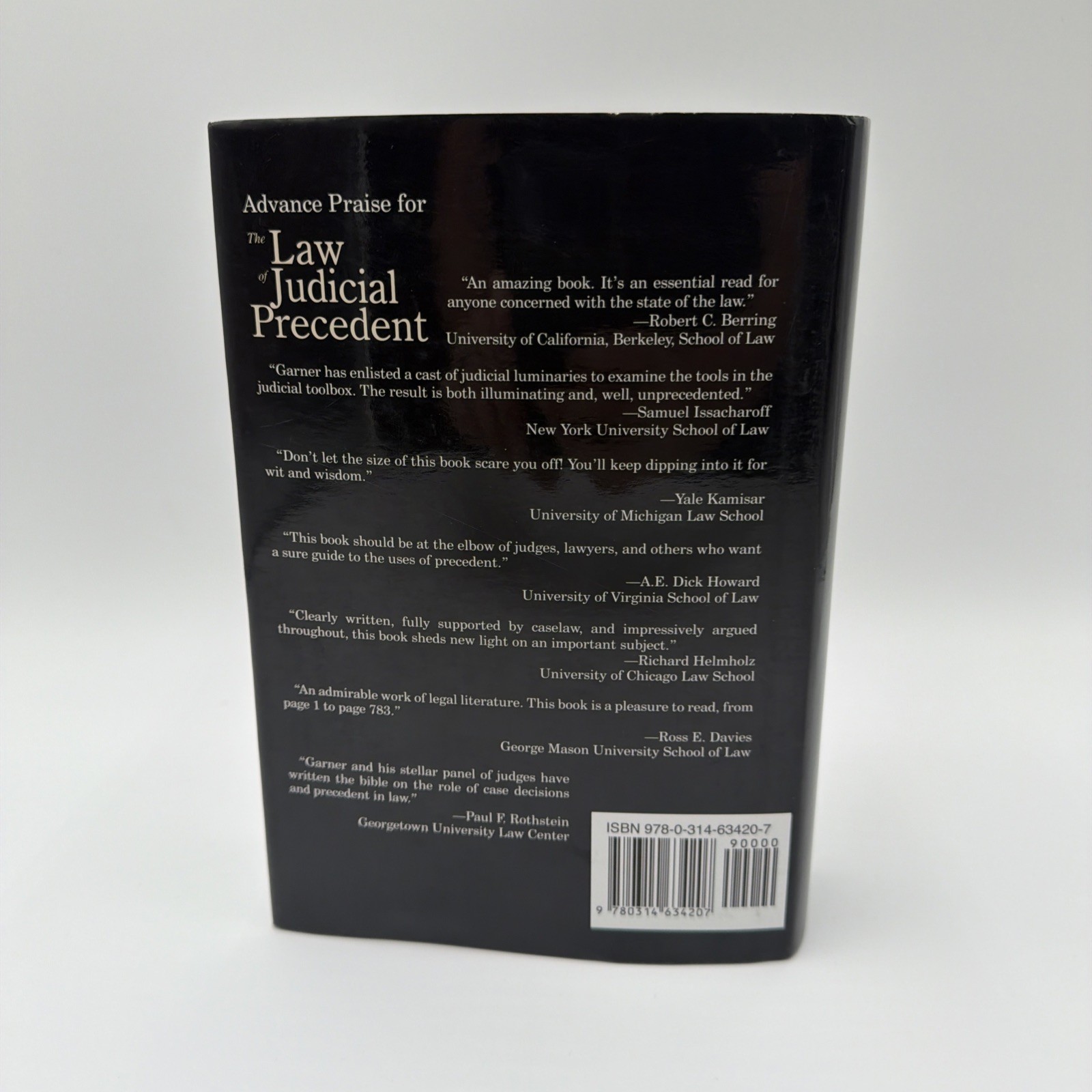 The Law of Judicial Precedent Hecht Garner Hardcover Legal Book 9780314634207