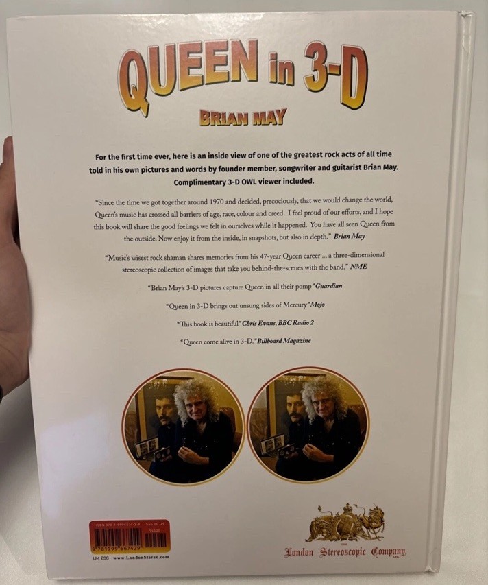 Queen in 3D Updated Edition – 3-D Stereoscopic Book Author: Brian May