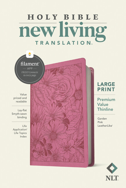Nlt Large Print Premium Value Thinline Bible, Filament Enabled Edition (Lea…