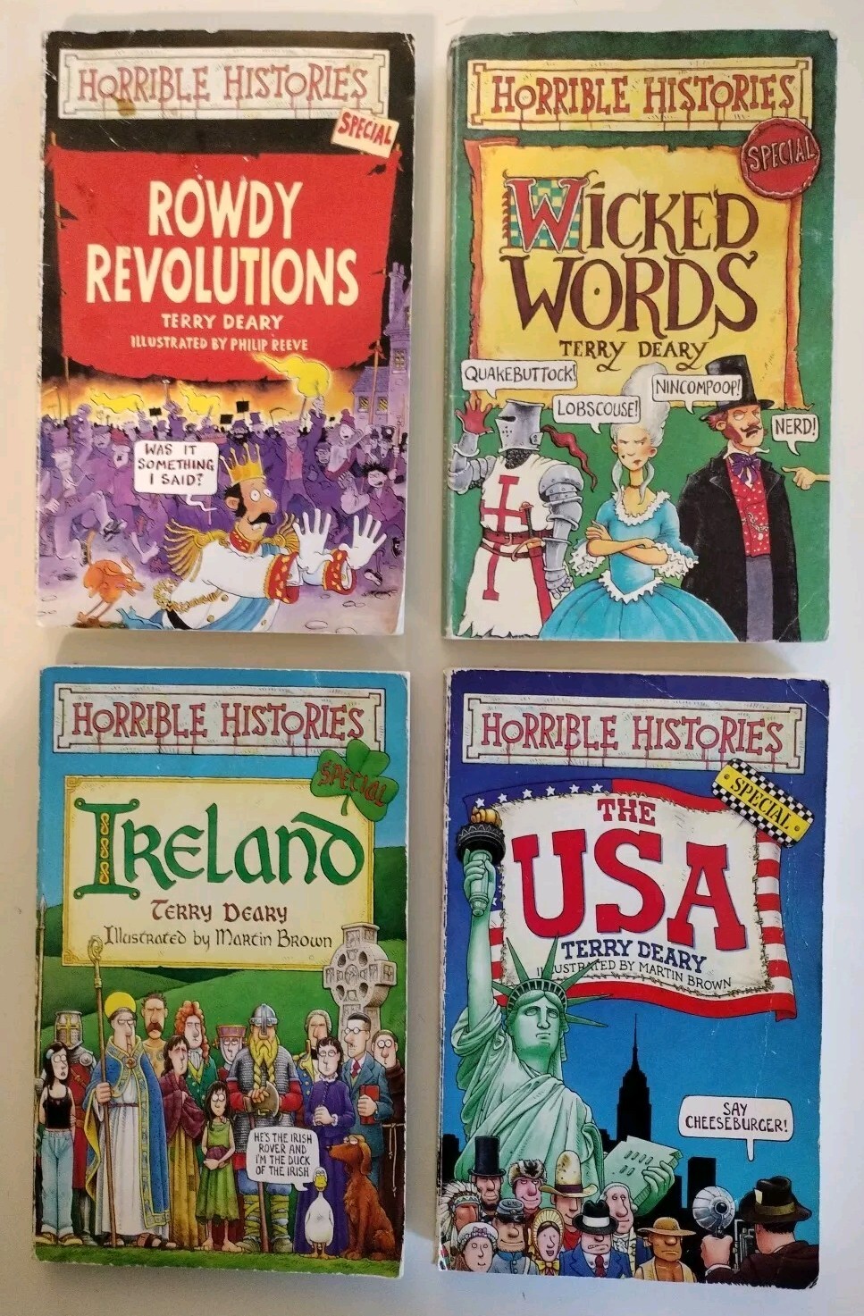 HORRIBLE HISTORIES x11 by Terry Deary PB Scholastic vintage 1990’s & 2000’s
