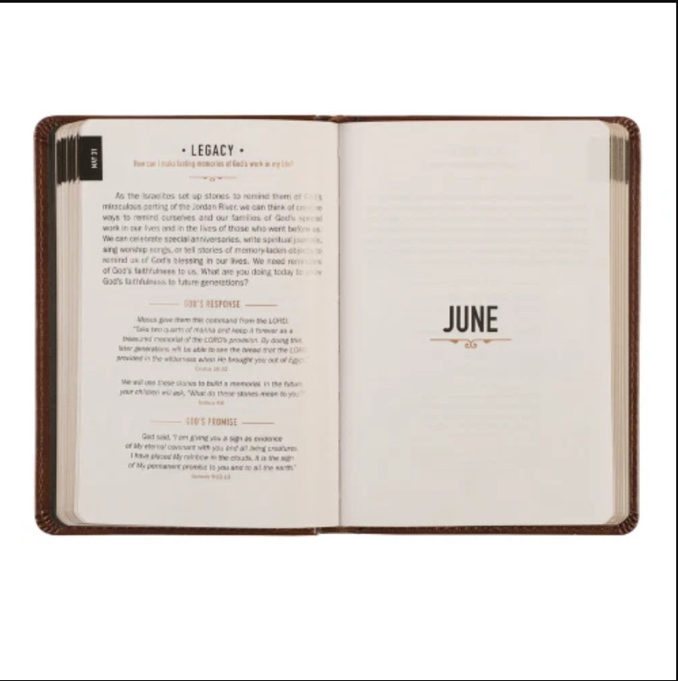One Minute with God for Men 365 Daily Devotions Brown Faux Leather Gift
