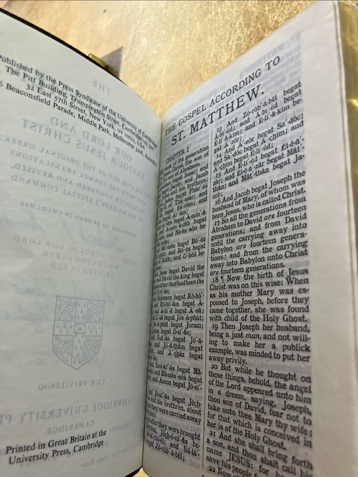 Cambridge Cameo New Testament Psalms Bible KJV Genuine Berkshire Leather 4 TXRL