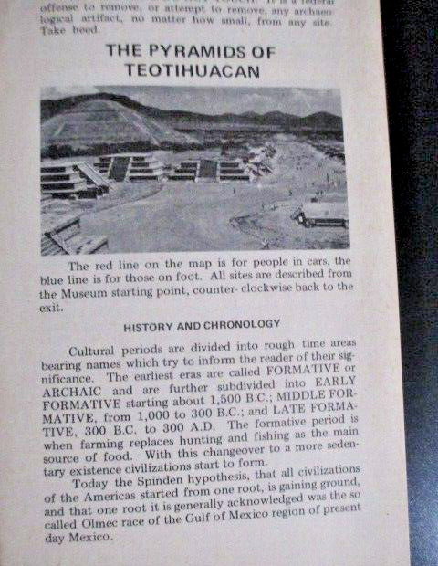 Guide to Pyramids of Teotihuacan Bloomgarden Mexico Paperback 1975 34 Pages