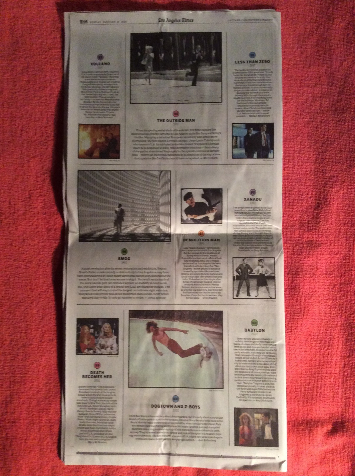LA TIMES ENTERTAINMENT JANUARY 18 2026 101 BEST LA MOVIES LOS ANGELES FILMS