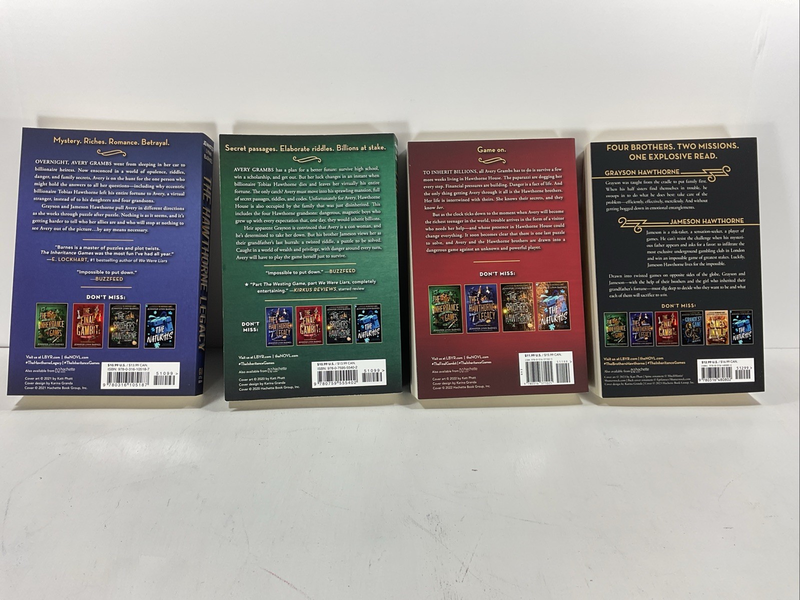 Inheritance Games Fantasy Collection Lot of 4 PB by Jennifer Lynn Barnes Box Set