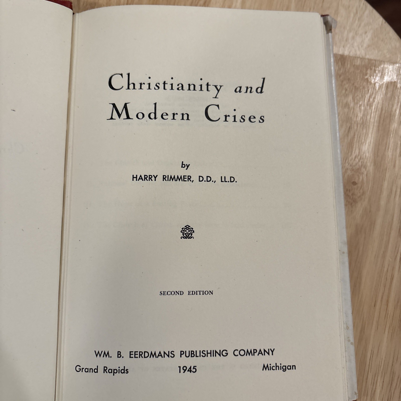 Christianity And Modern Crises Harry Rimmer HBDJ