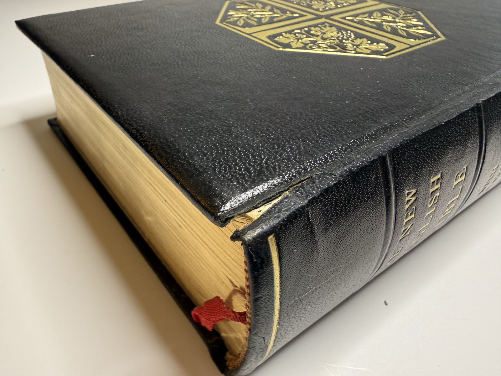 Oxford Cambridge NEB New English Bible Leatherex Apocrypha Bevelled Boards 65A