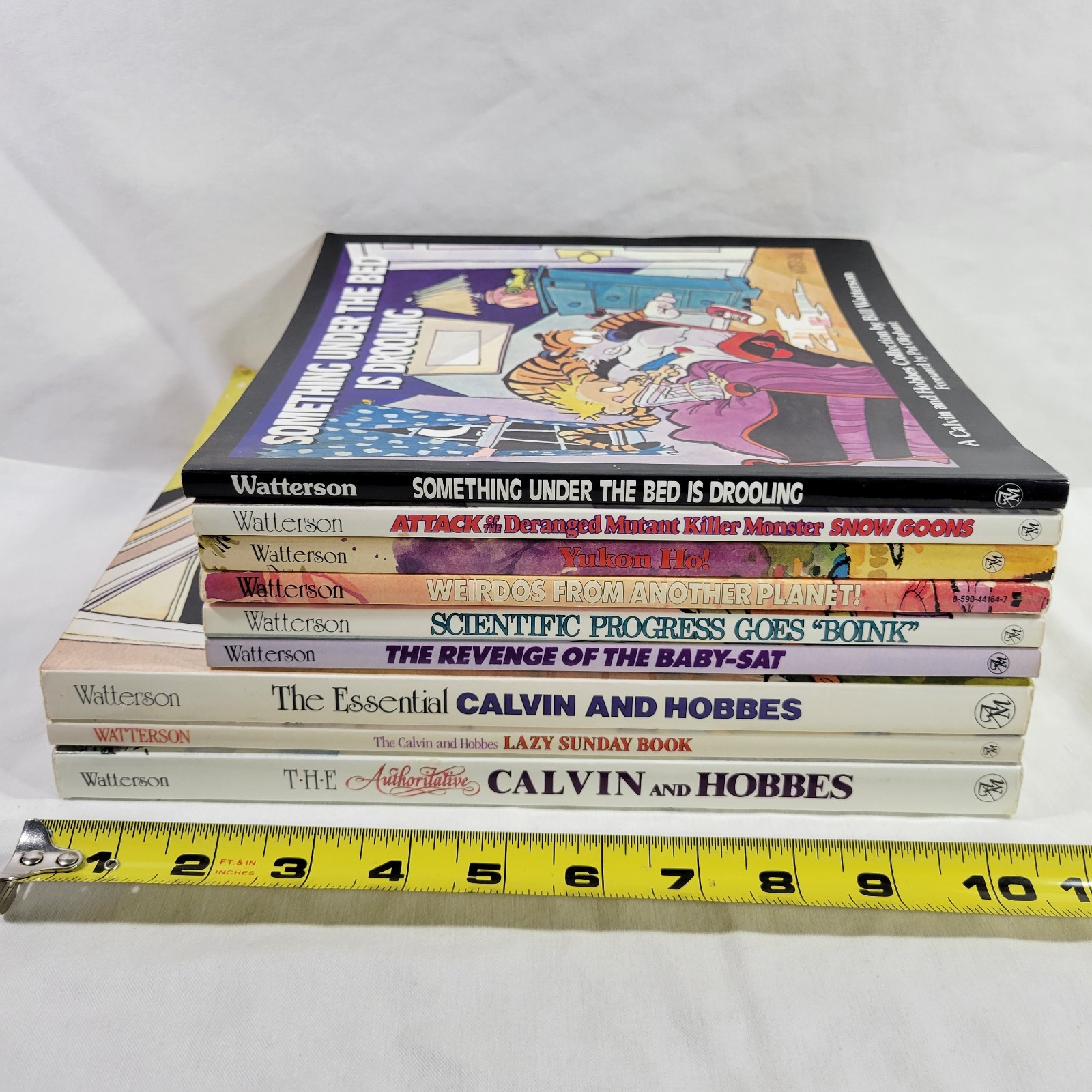 Calvin and Hobbes Book Lot Of 9 Paperbacks By Bill Watterson Cartoons USED