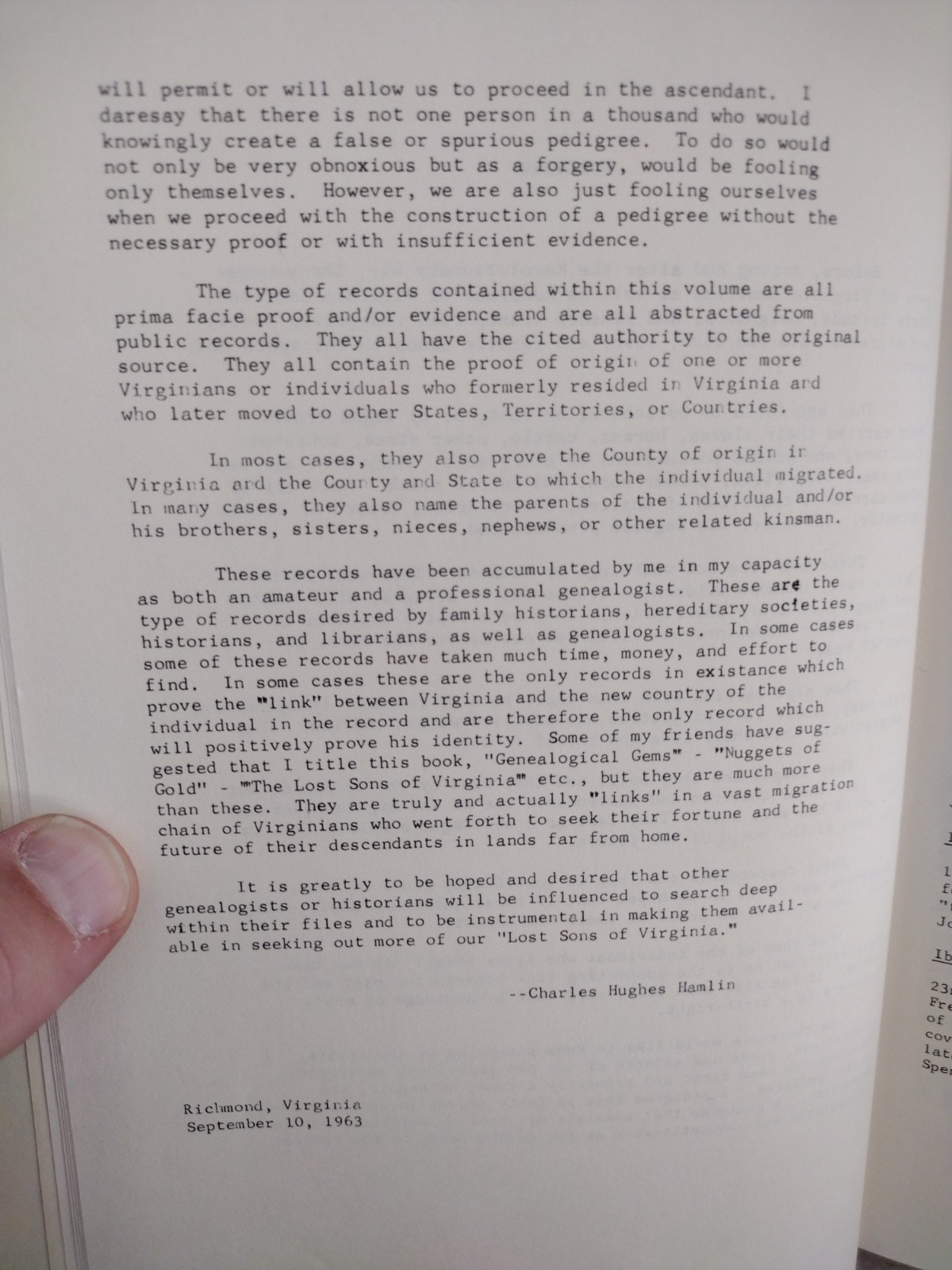 They Went Thataway Three Volumes in One Charles Hughes Hamlin Genealogist 1975